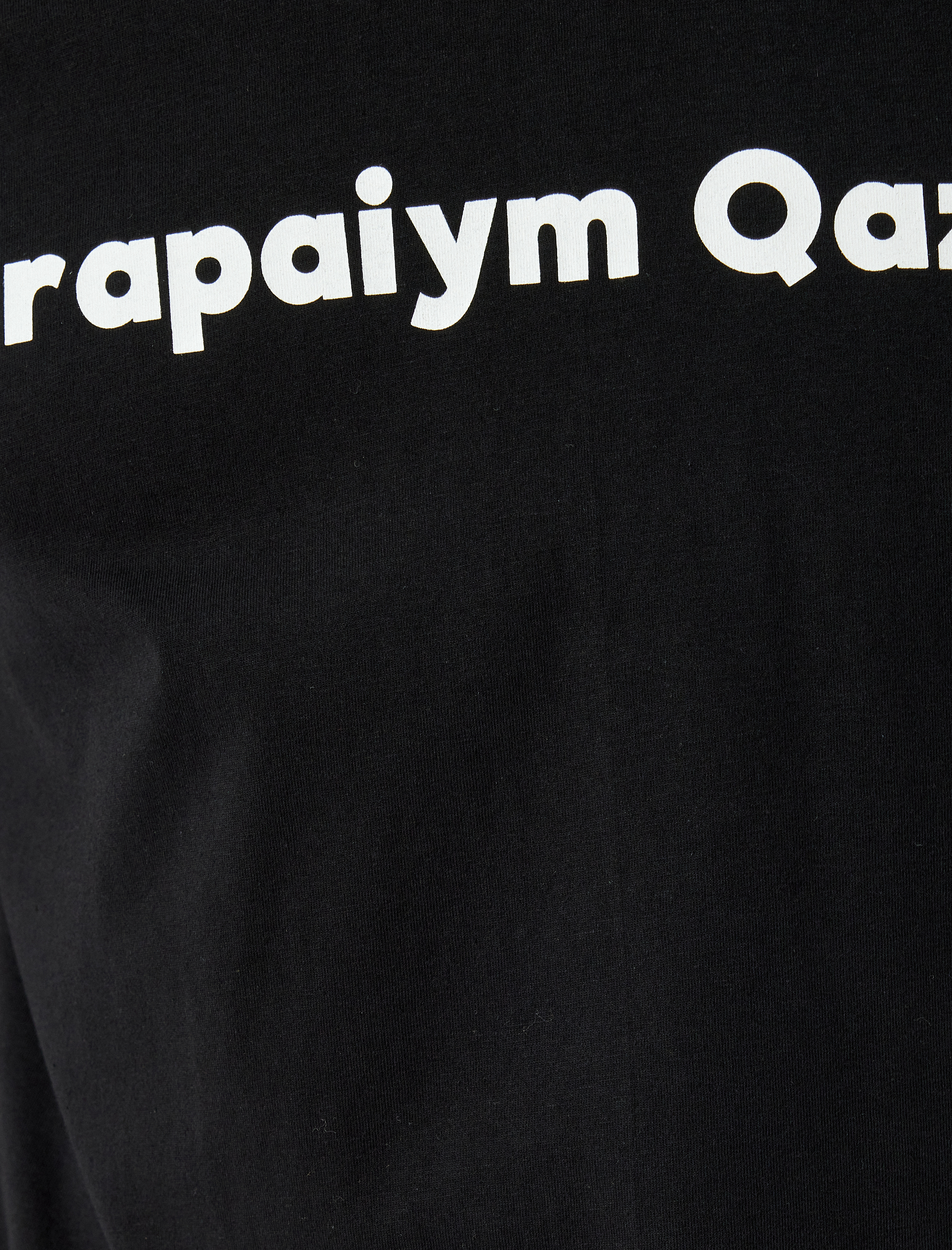   Slogan Baskılı Tişört Bisiklet Yaka Kısa Kollu Pamuklu