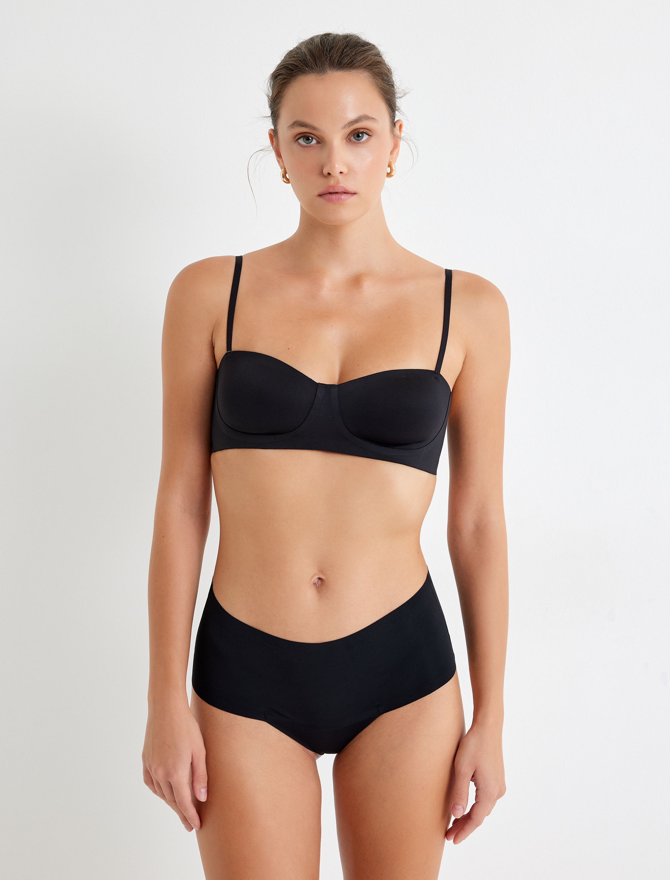 Lazer Kesim Yüksek Bel Hipster Korse Külot