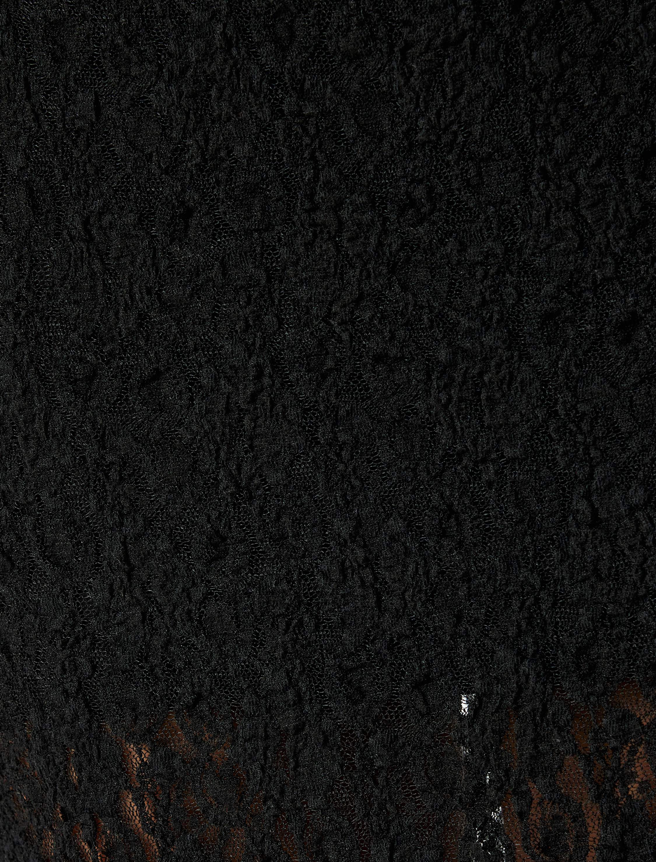   Slim Fit Yarım Astarlı Yırtmaçlı Midi Boy Dantel Etek