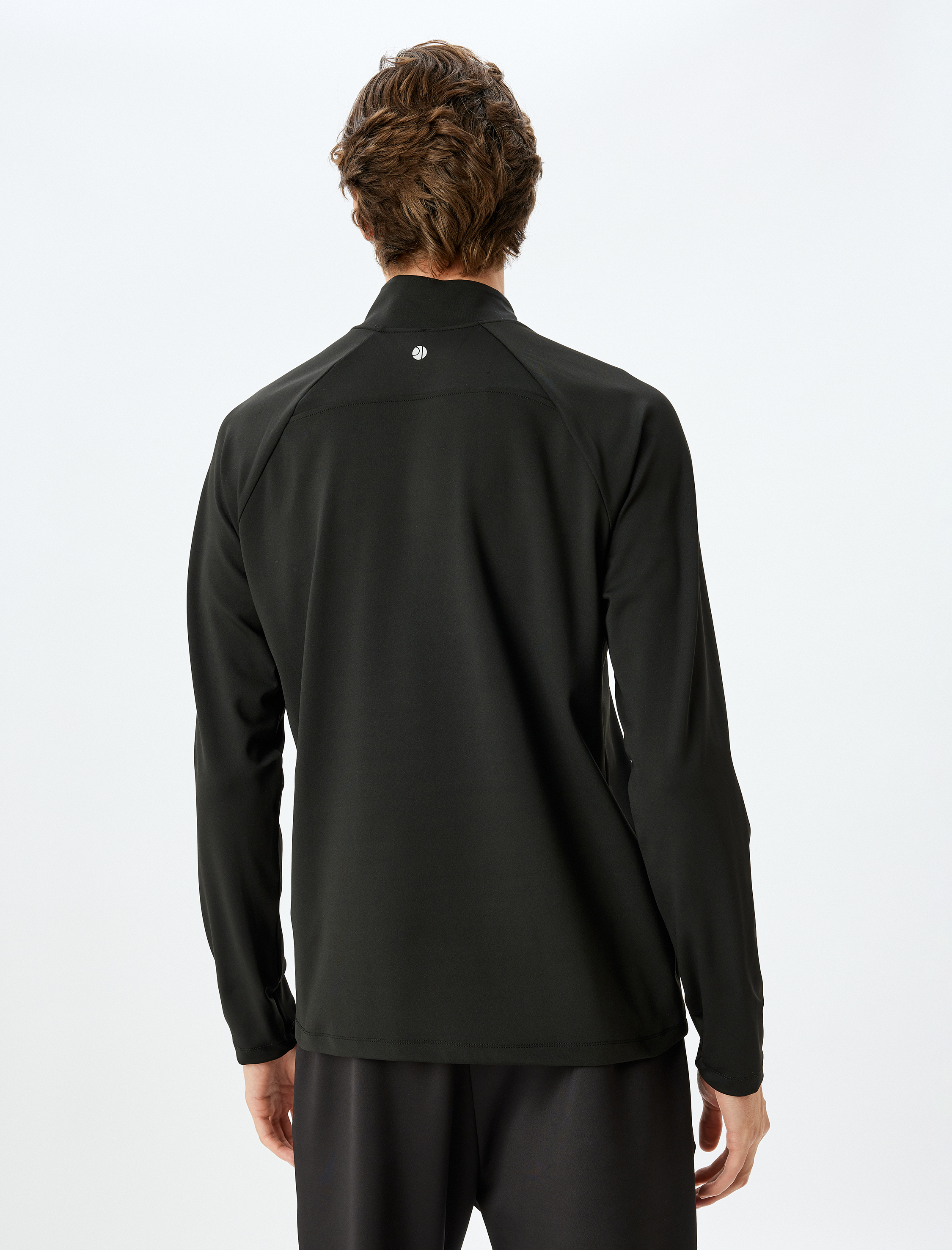 Fermuar Detaylı Dik Yaka Spor Sweatshirt