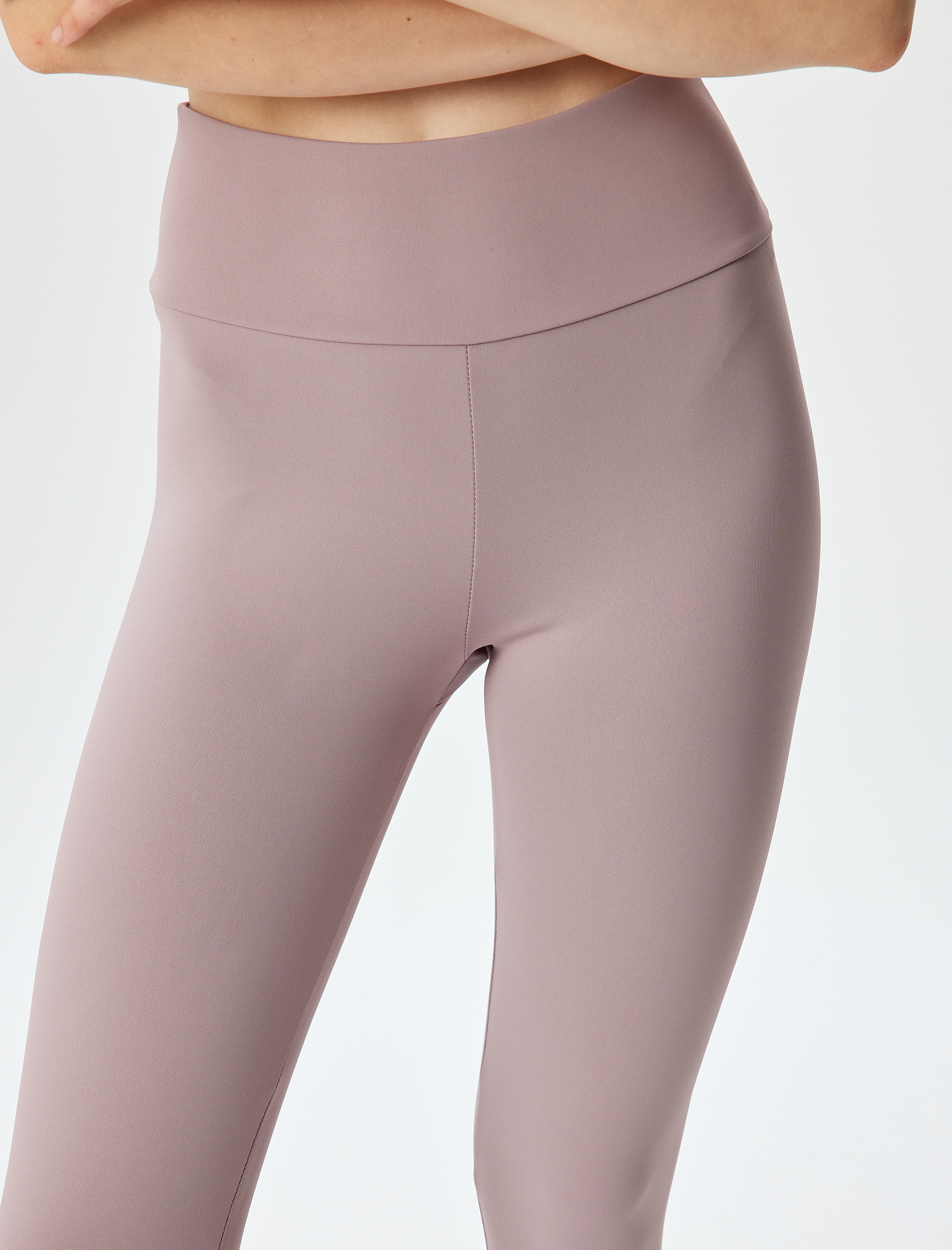 Spor Tayt Yüksek Bel Yumuşak Tuşe Slim Fit