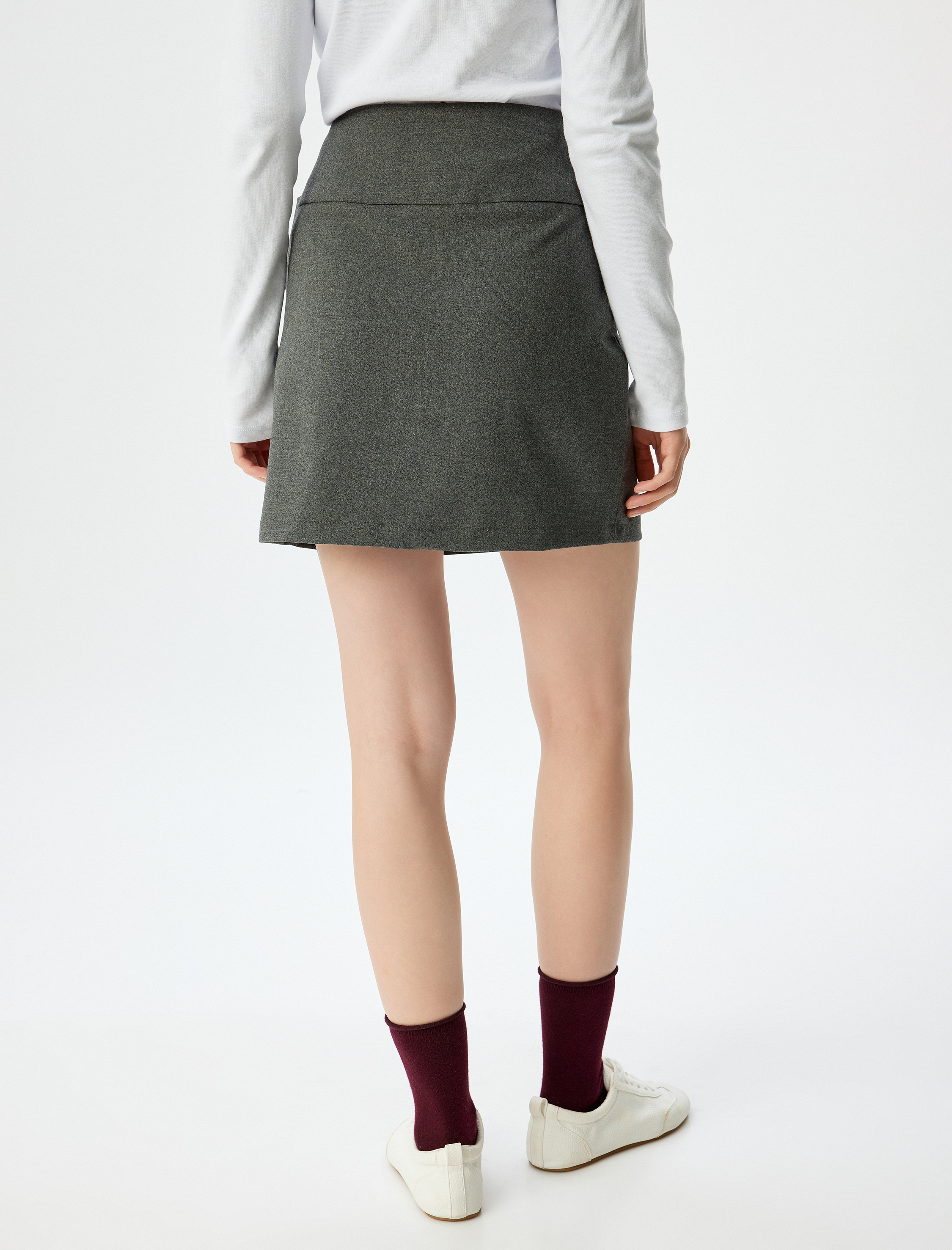   Mini Fiyonk Detaylı A Kesim Etek