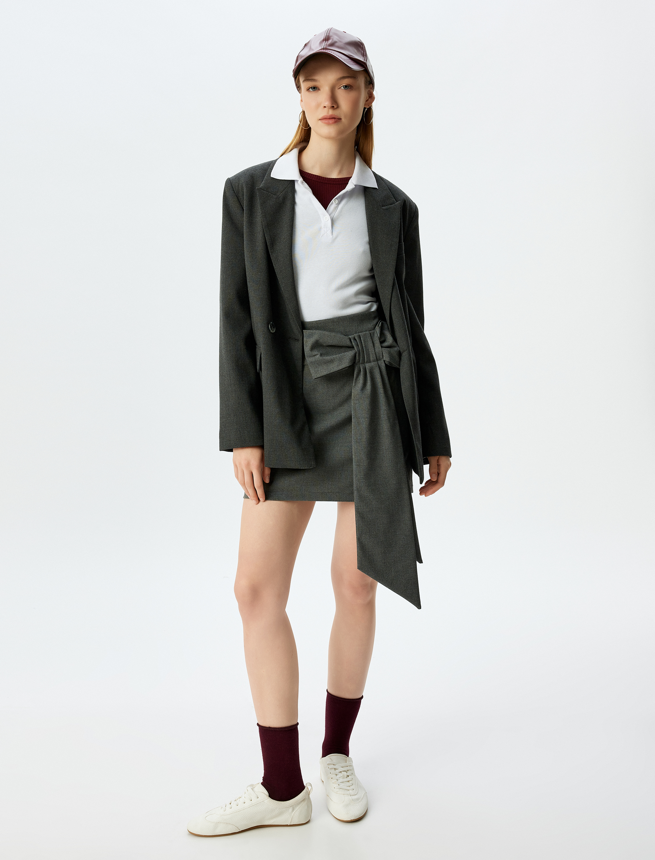   Mini Fiyonk Detaylı A Kesim Etek