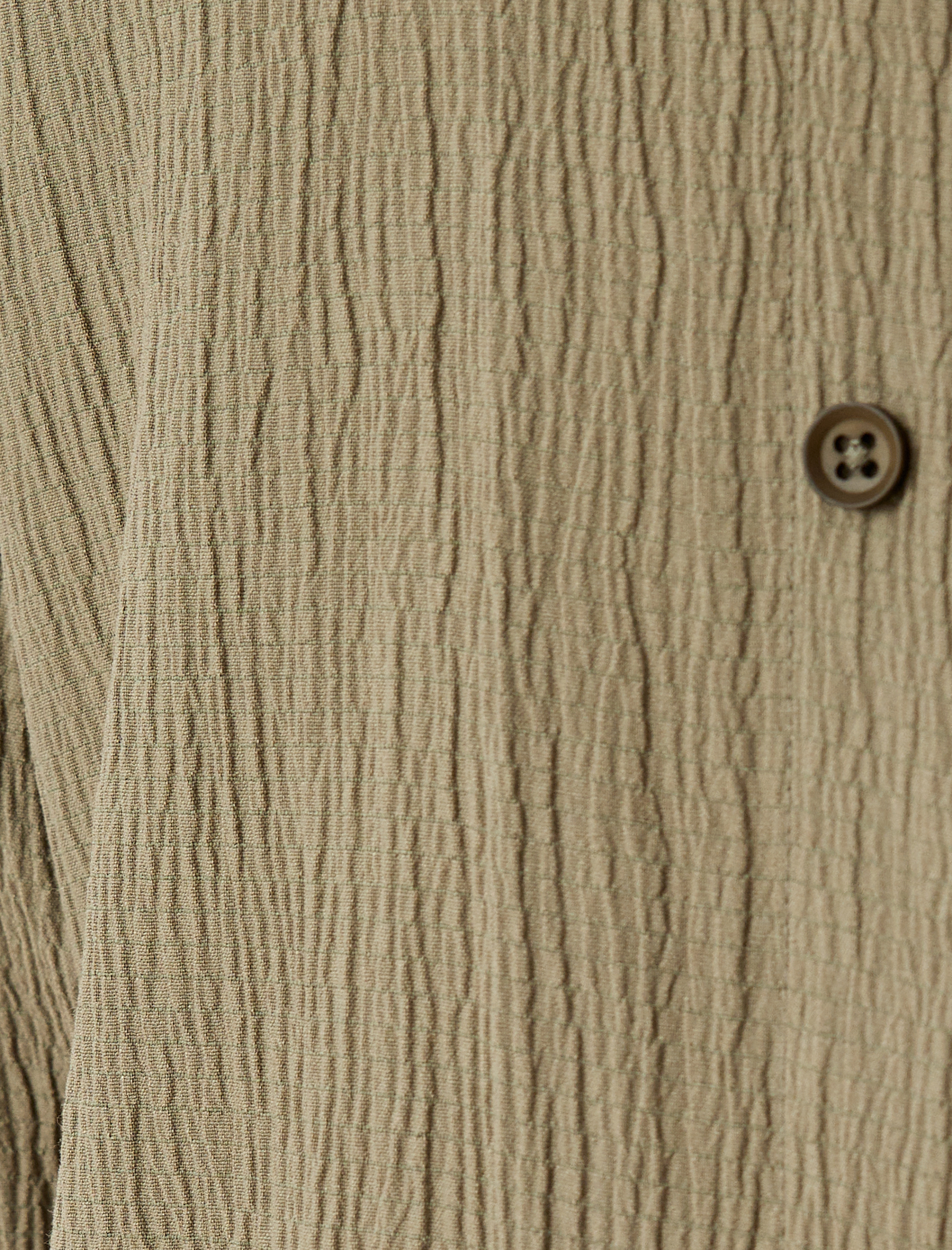   Viskon Pamuk Karışımlı Regular Fit Dokulu Uzun Kollu Gömlek