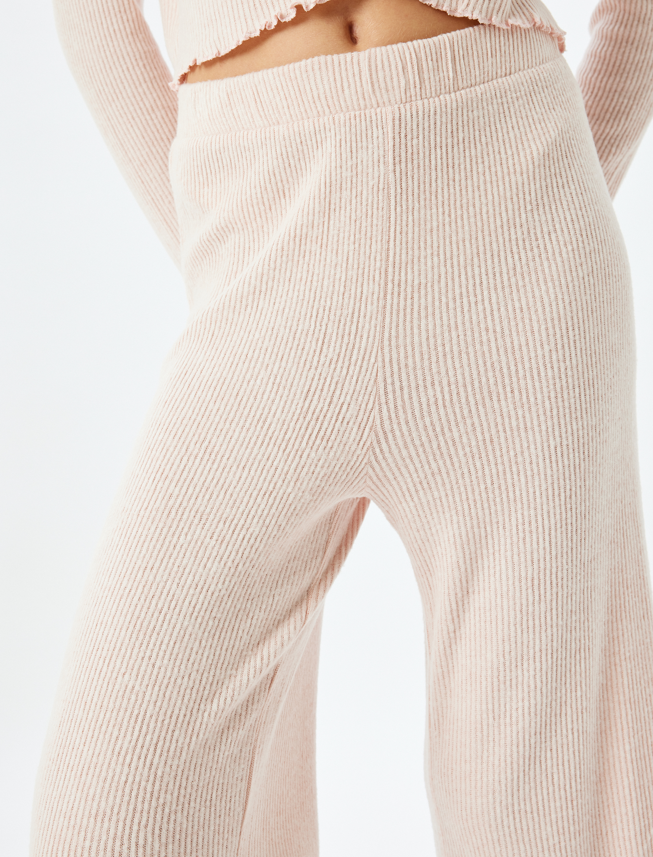   Rahat Kalıp Yumuşak Dokulu Örme Pijama Altı