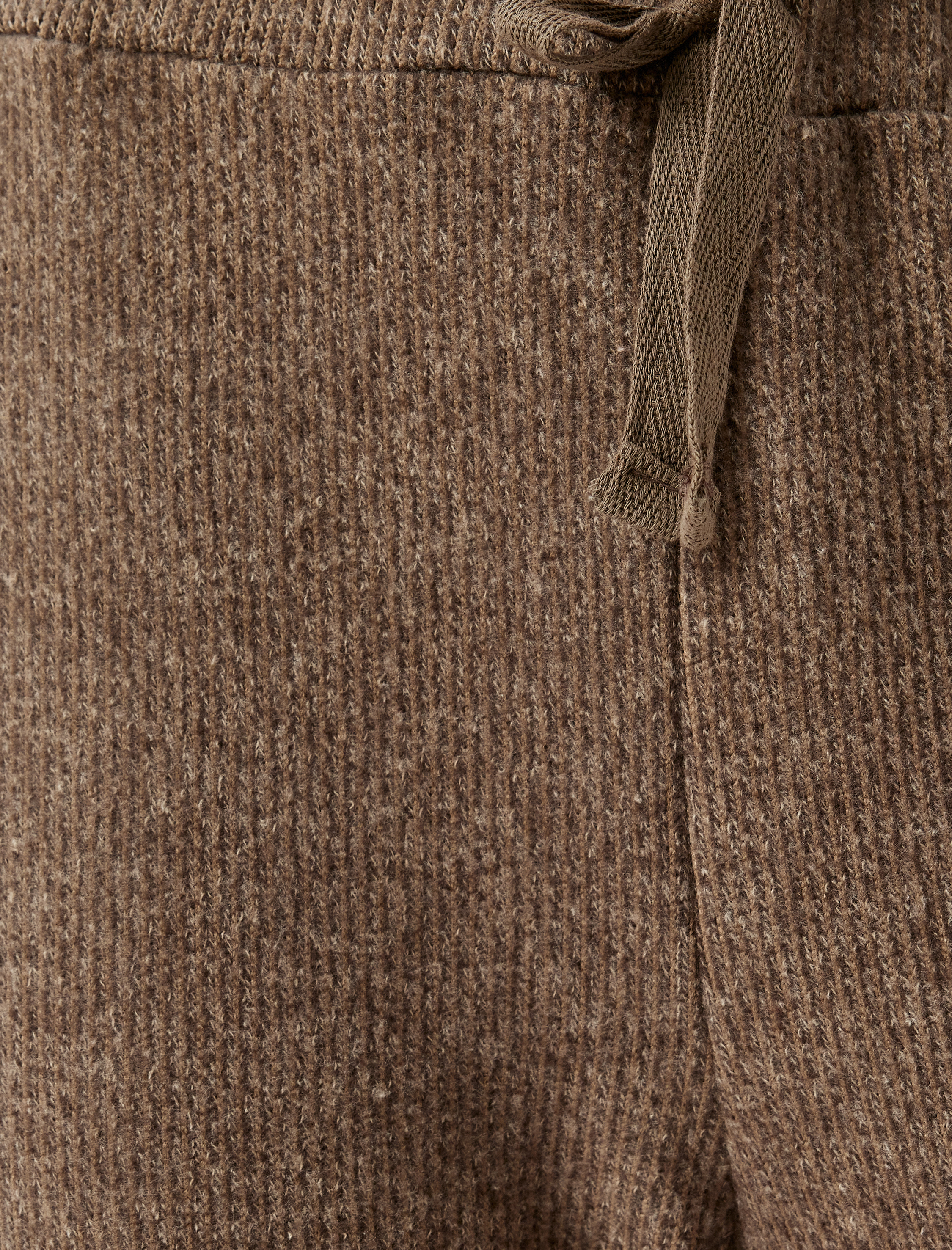   Beli Lastikli Bağlamalı Yumuşak Dokulu Jogger Örme Pijama Altı