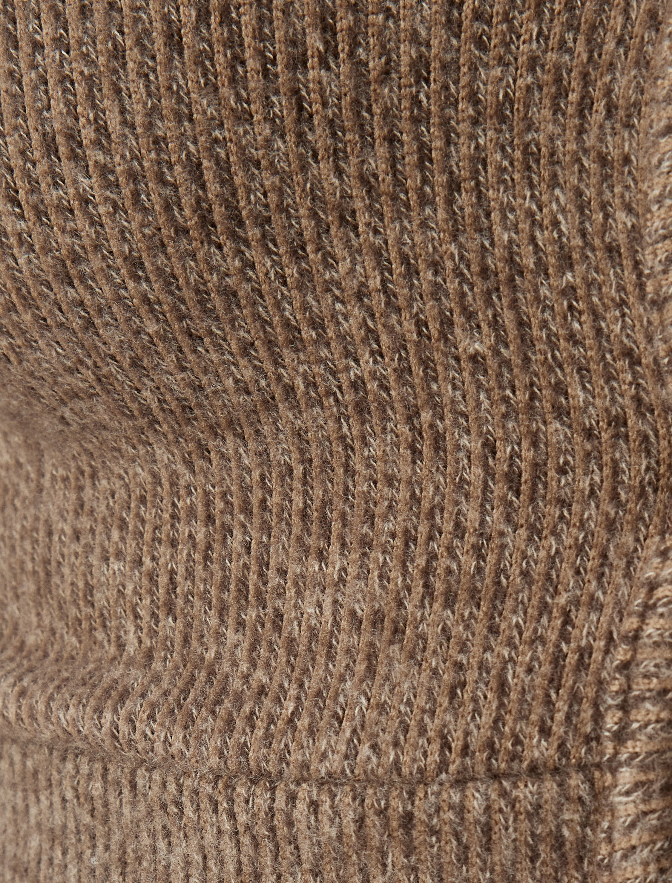   Uzun Kollu Düğmeli V Yaka  Crop Örme Pijama Üstü