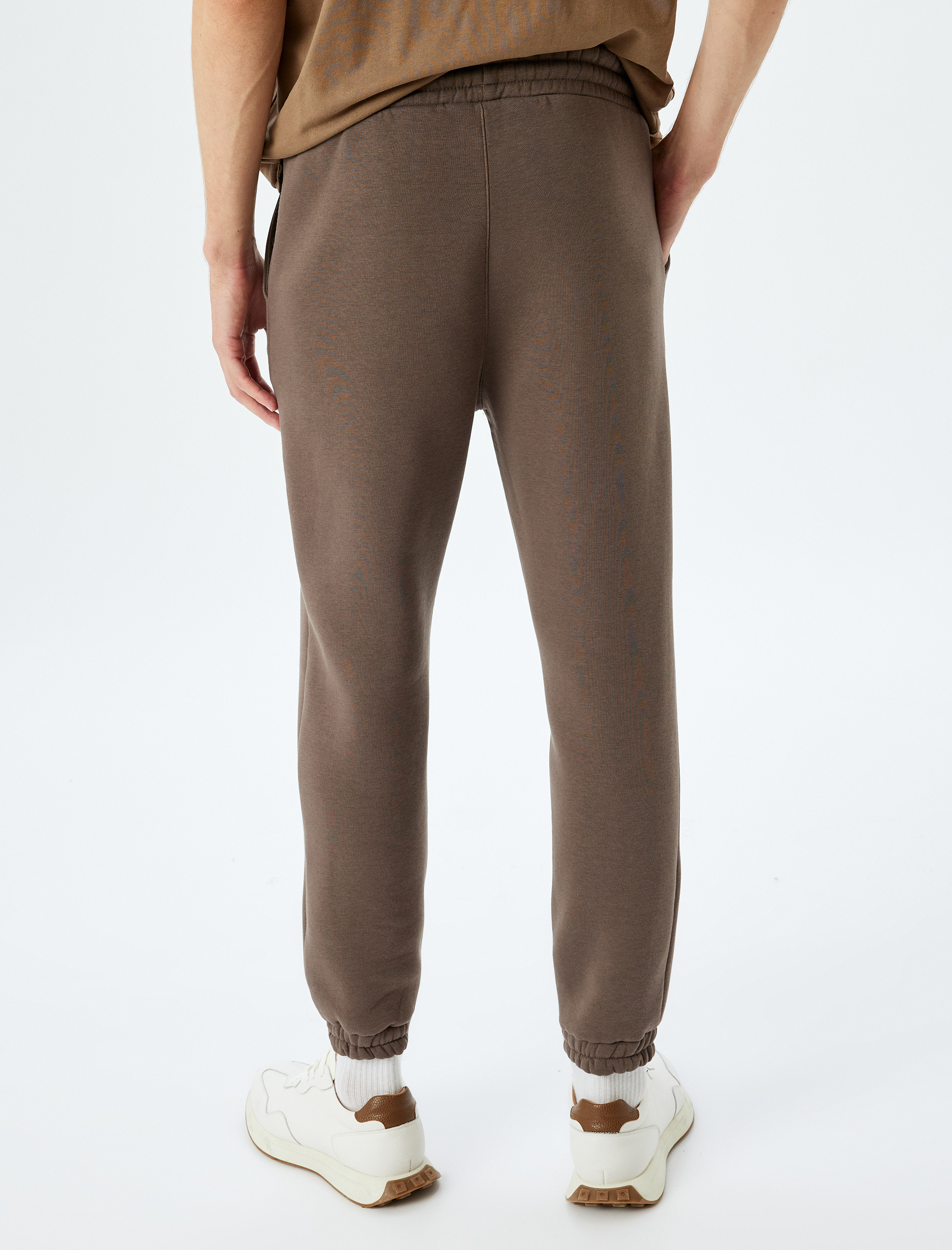   Beli Bağcıklı Cep Detaylı Şardonlu Jogger Kışlık Eşofman Altı