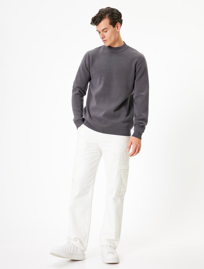  Triko Kazak Basic Balıkçı Yaka Uzun Kollu