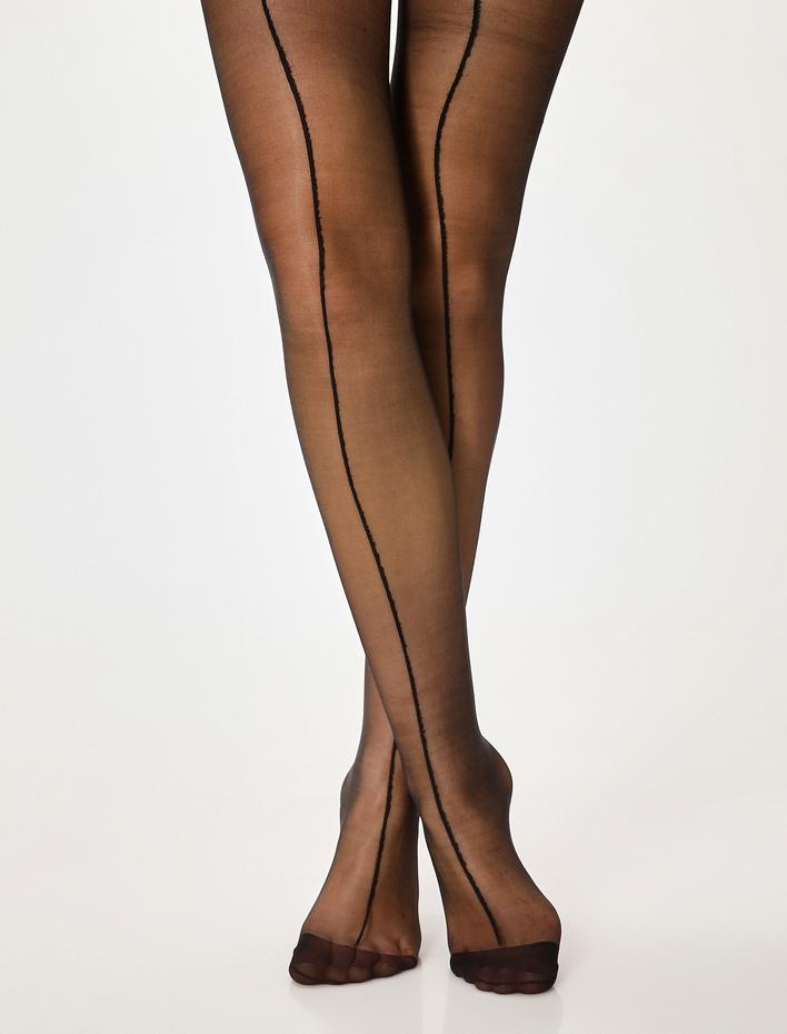 Kadın Külotlu Çorap Çizgili 15 Den