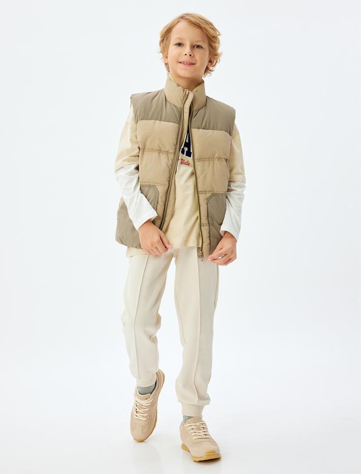 Erkek Çocuk Basic Jogger Eşofman Altı Beli Bağlamalı Şardonlu