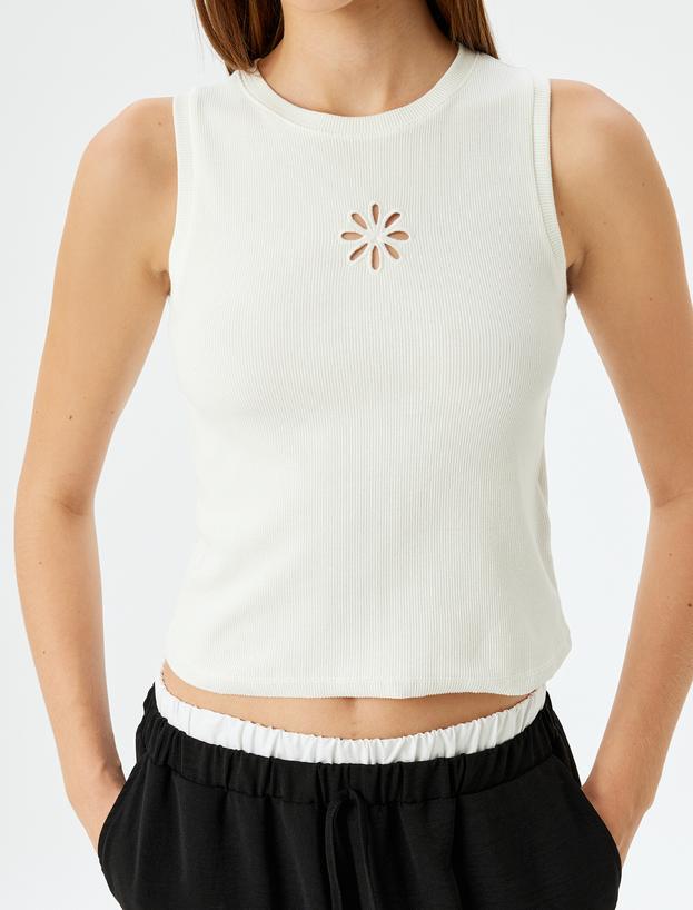 Bisiklet Yaka Skinny Pamuklu Fitilli Atlet_4
