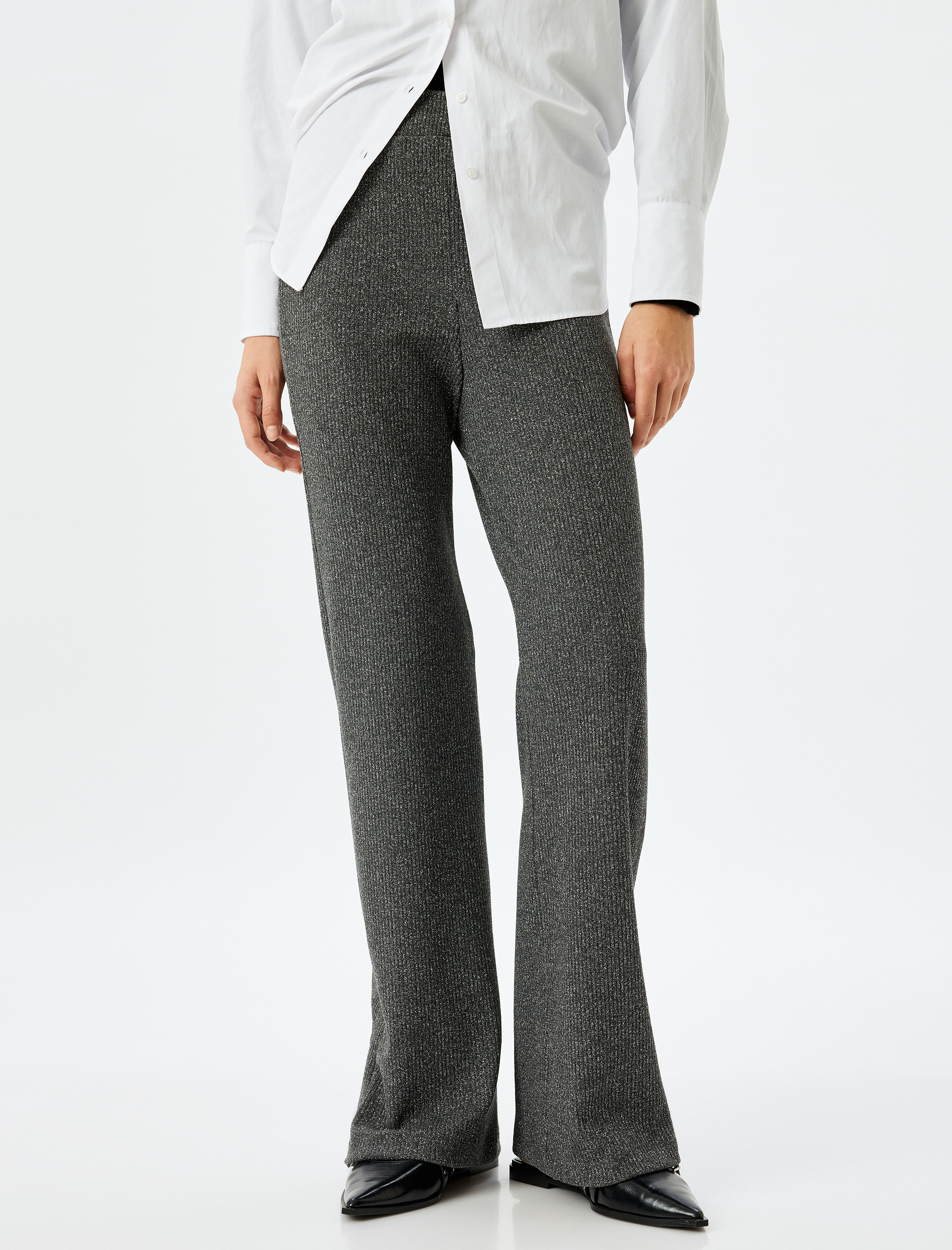   Beli Lastikli Bol Paça Fitilli Pantolon