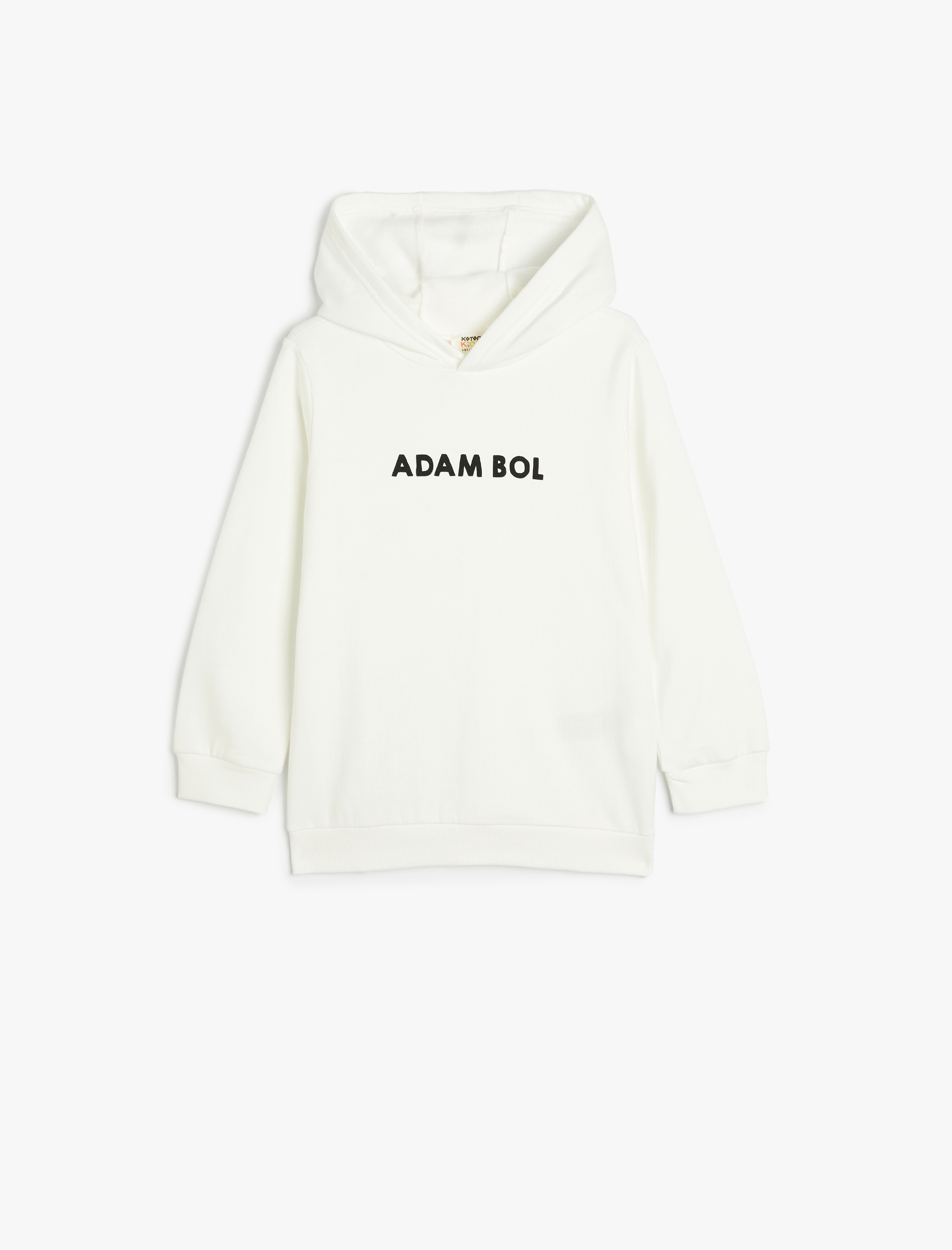  Erkek Çocuk Baskılı Uzun Kollu Şardonlu Kapşonlu Sweatshirt