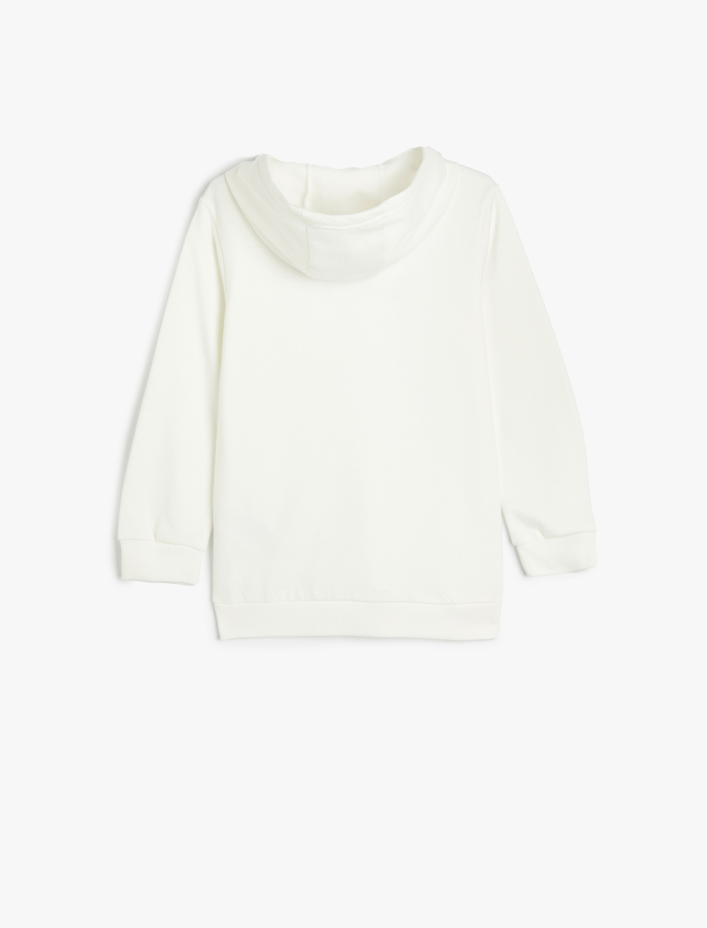  Erkek Çocuk Baskılı Uzun Kollu Şardonlu Kapşonlu Sweatshirt