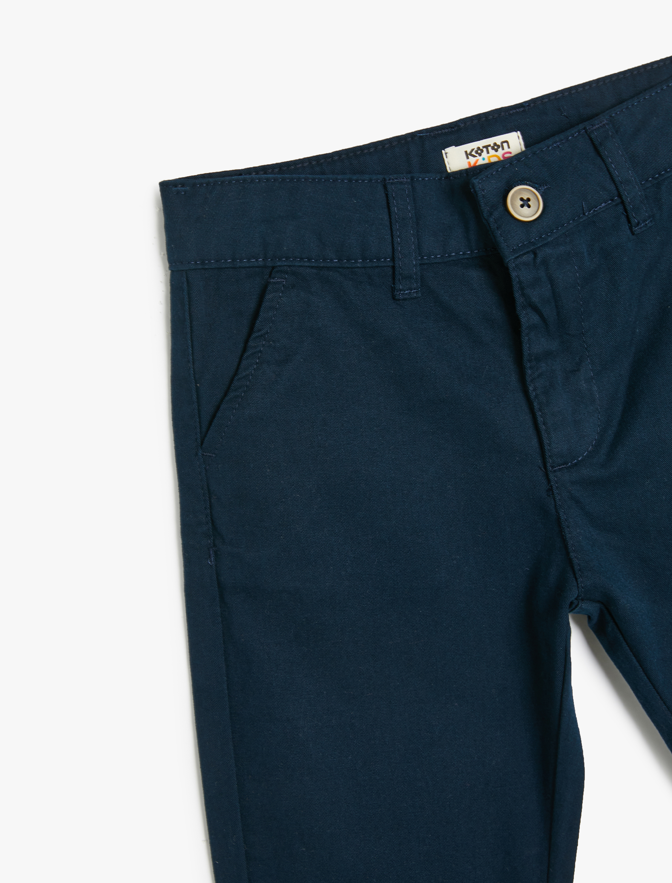  Erkek Çocuk Chino Pantolon Cep Detaylı Pamuklu
