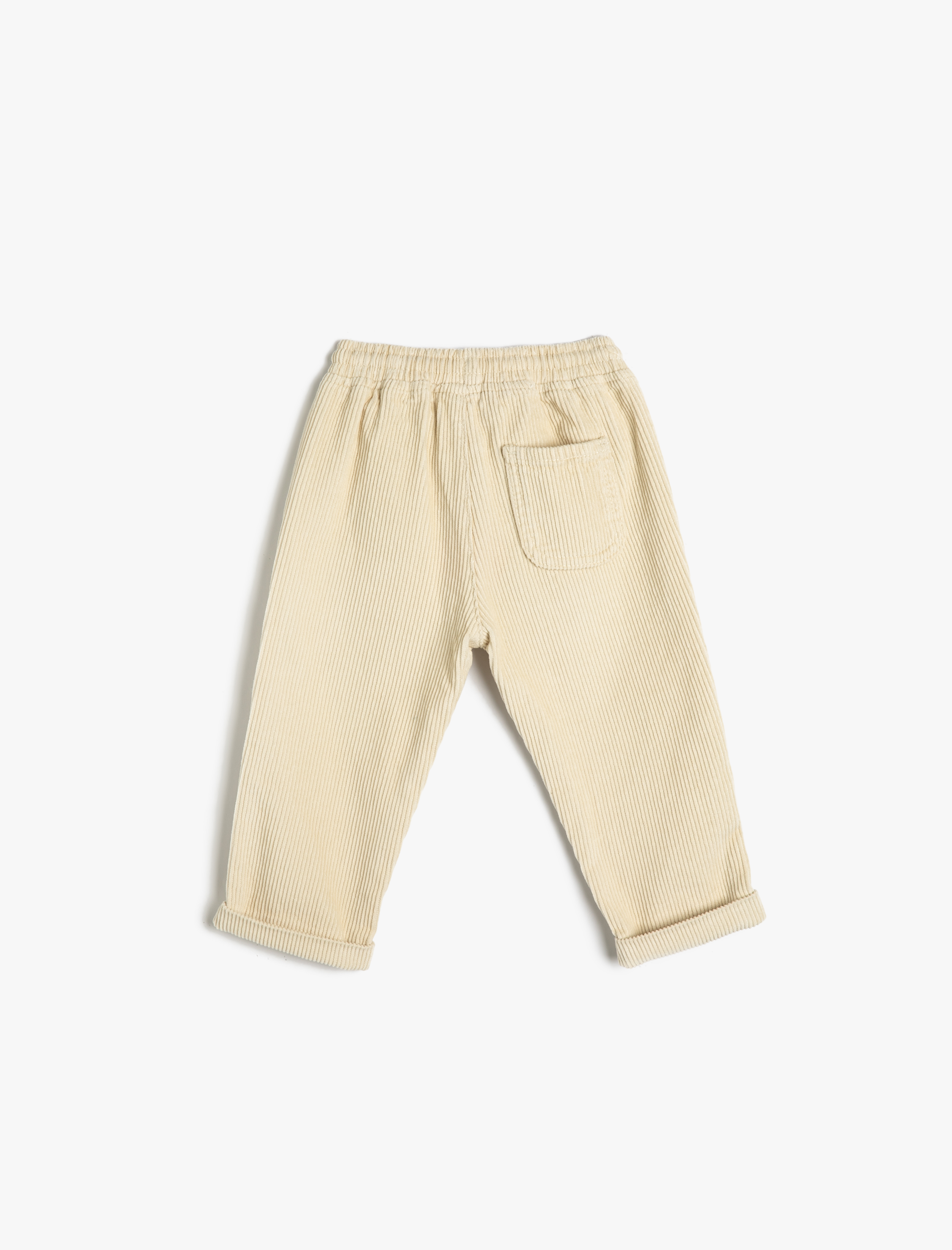  Erkek Bebek Beli Bağlamalı Pamuklu Fitilli Pantolon