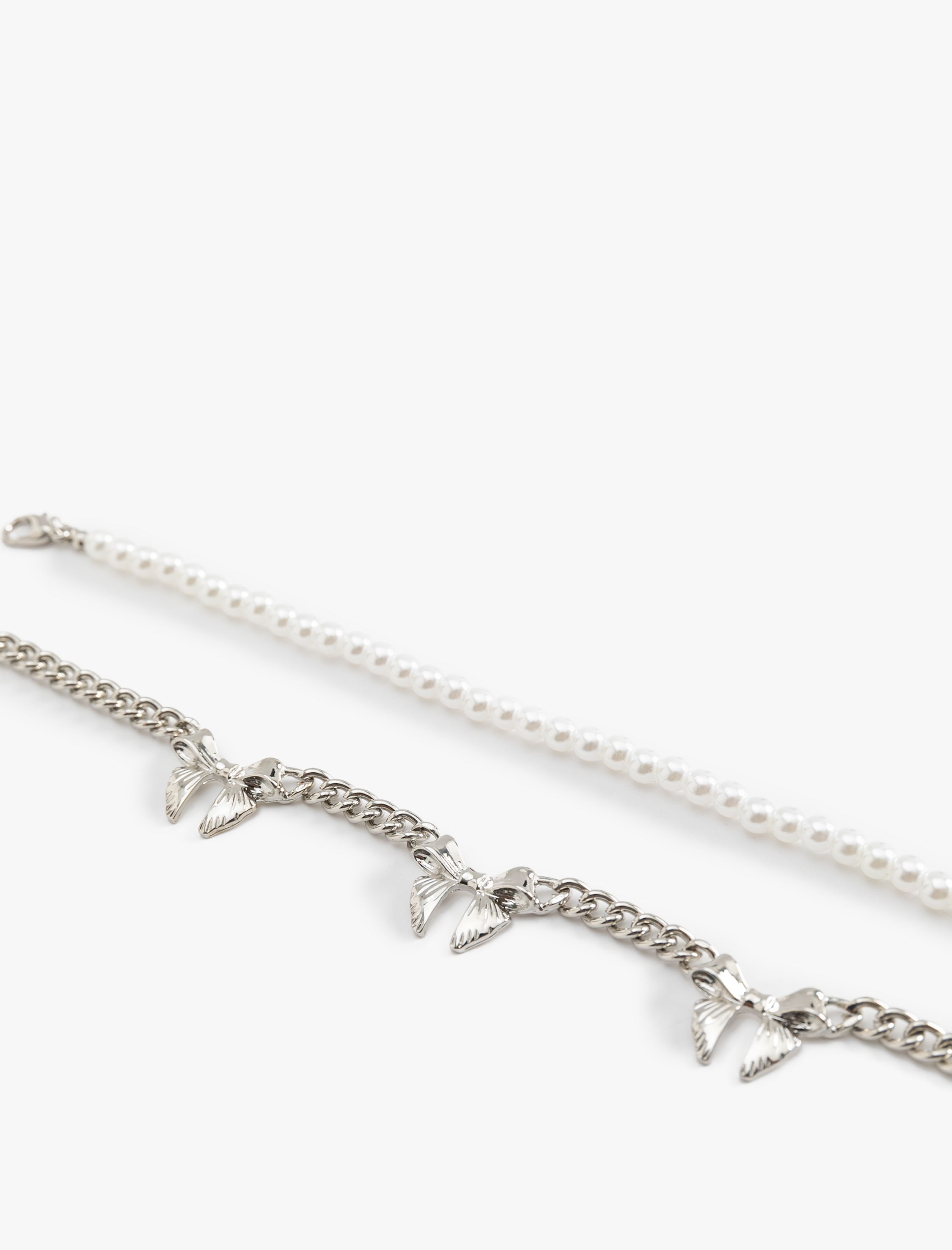  Kadın Fiyonk Detaylı Zincir Bileklik