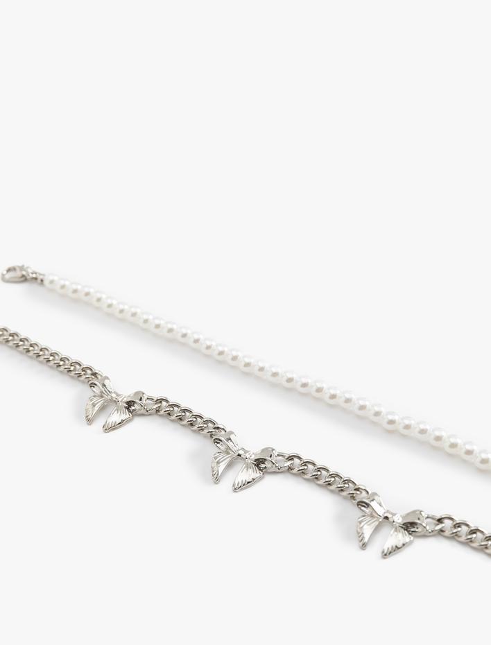 Kadın Fiyonk Detaylı Zincir Bileklik