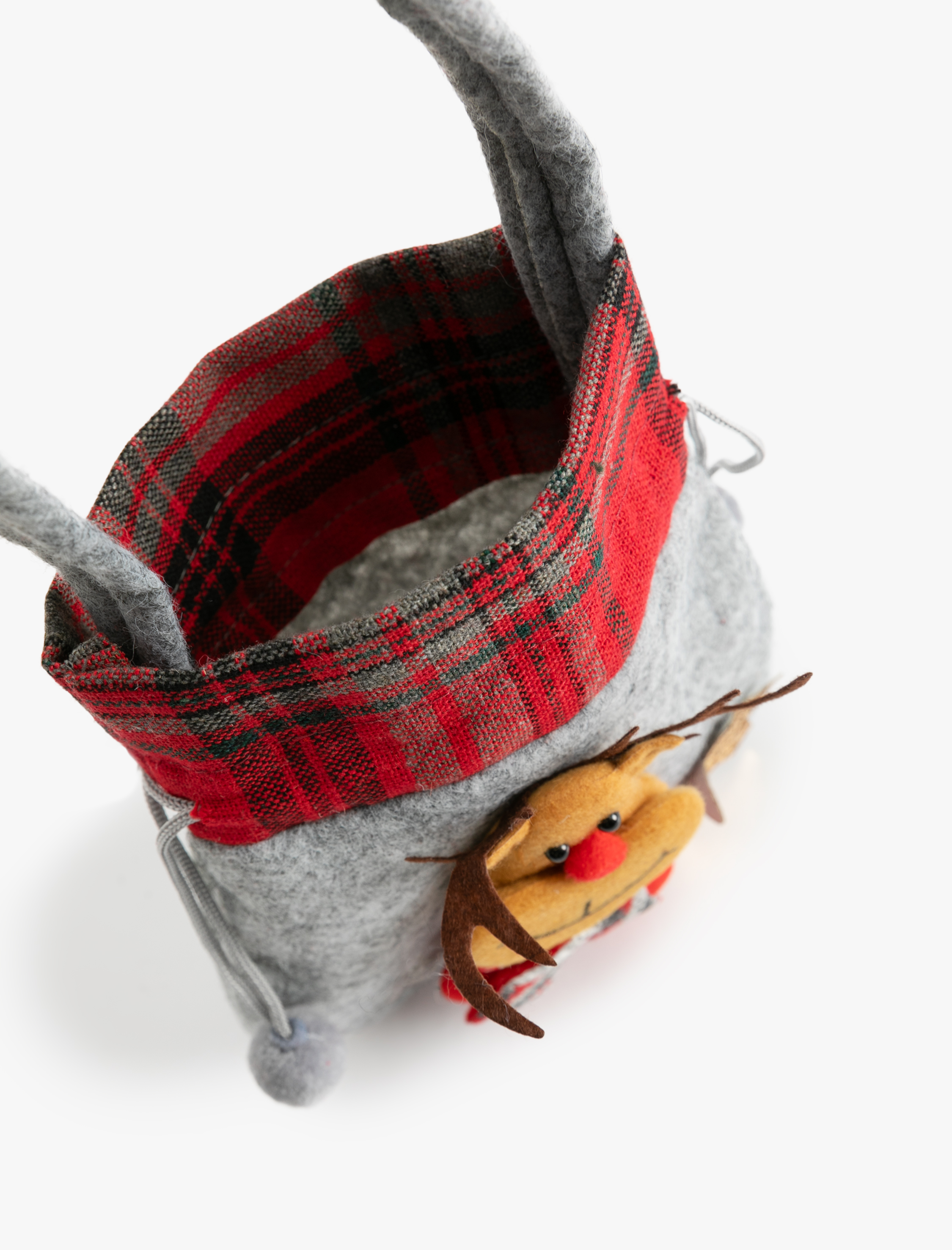  Kadın Yılbaşı Kesesi Saplı Büzgülü Geyik Şekilli