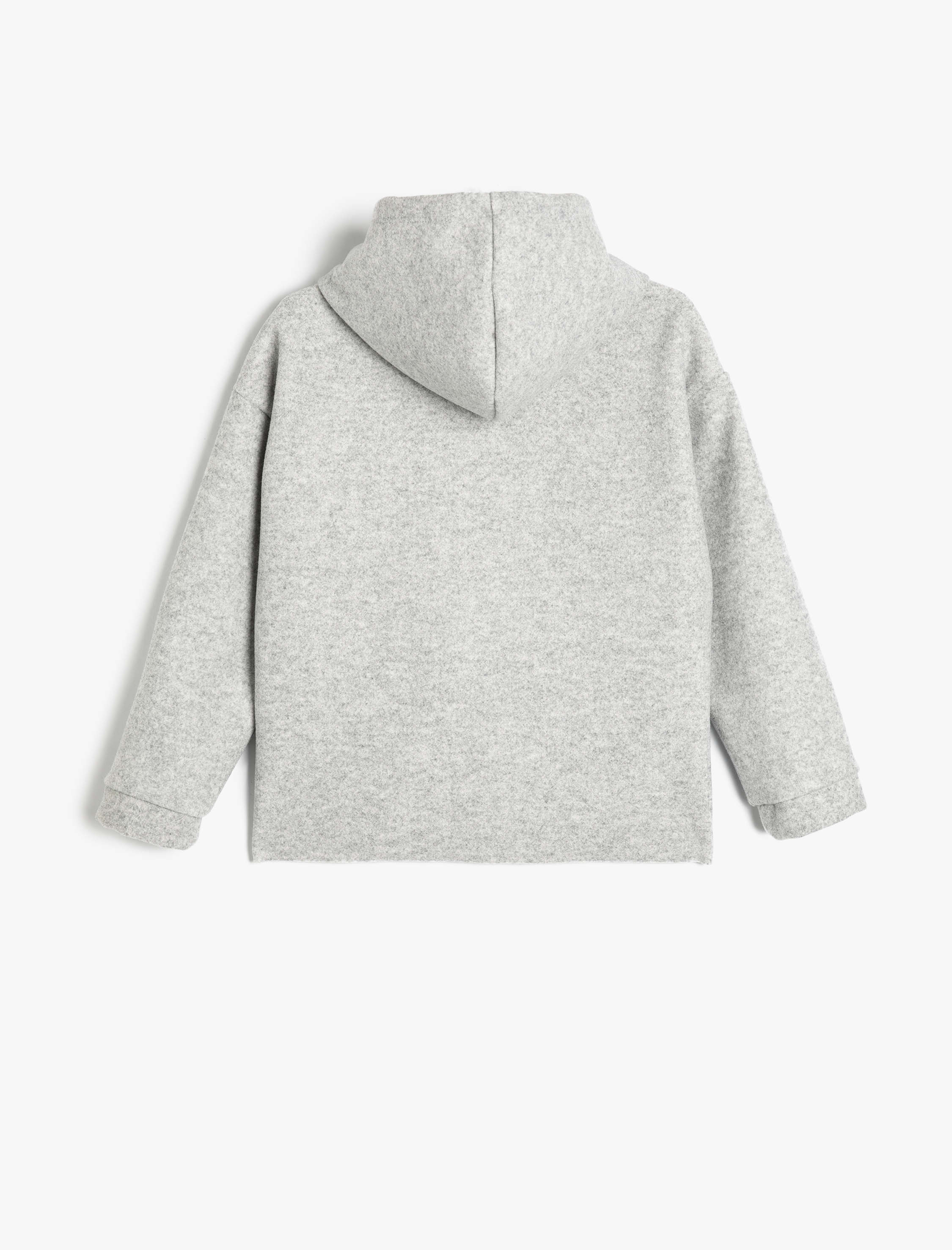  Kız Çocuk Kapşonlu Sweatshirt Fermuarlı Cep Detaylı