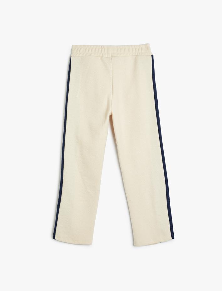 Erkek Çocuk Eşofman Altı Renk Bloklu Beli Lastikli Rahat Kesim