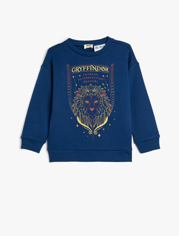 Erkek Çocuk Harry Potter Sweatshirt Lisanslı Uzun Kollu Bisiklet Yaka