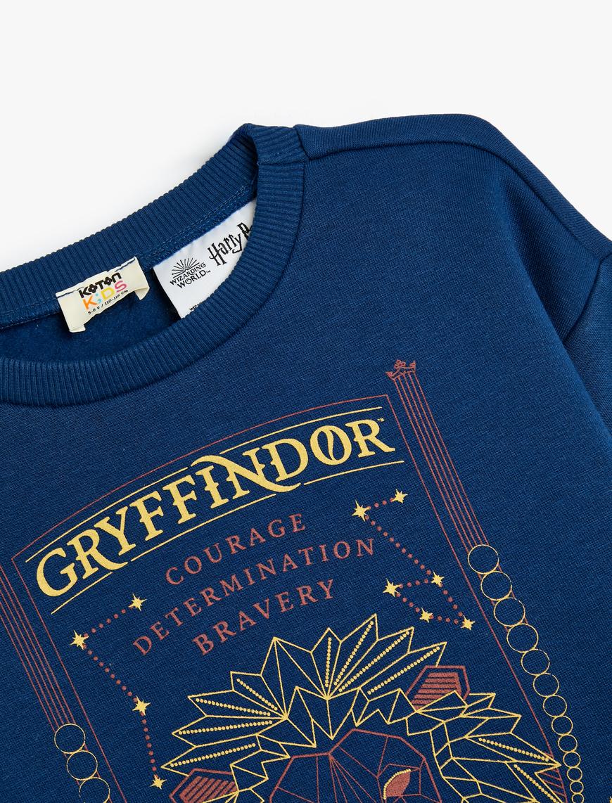  Erkek Çocuk Harry Potter Sweatshirt Lisanslı Uzun Kollu Bisiklet Yaka