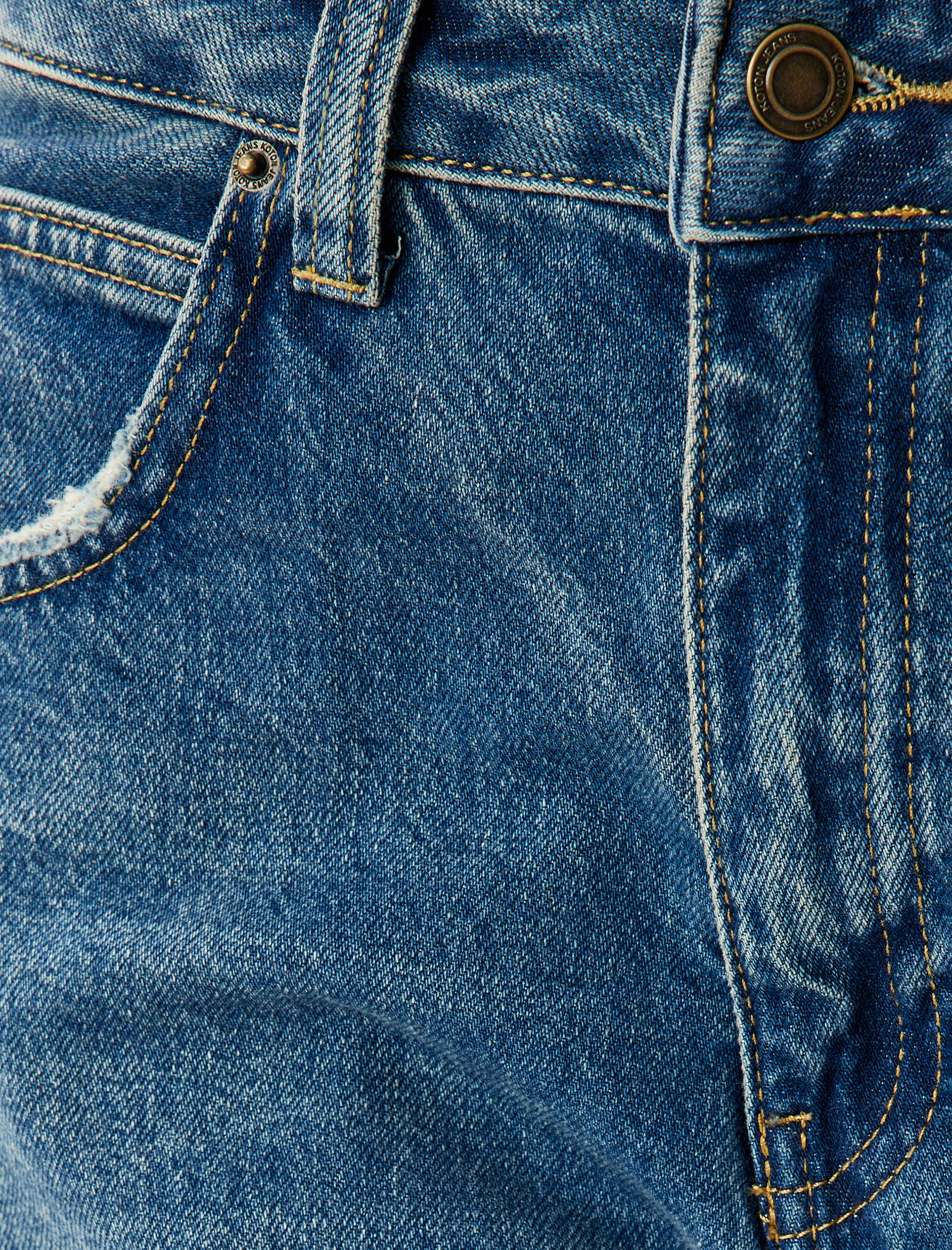   Koton X İnji - Bol Kalıp Dikiş Detaylı Cepli Balon Fit Denim Pantolon