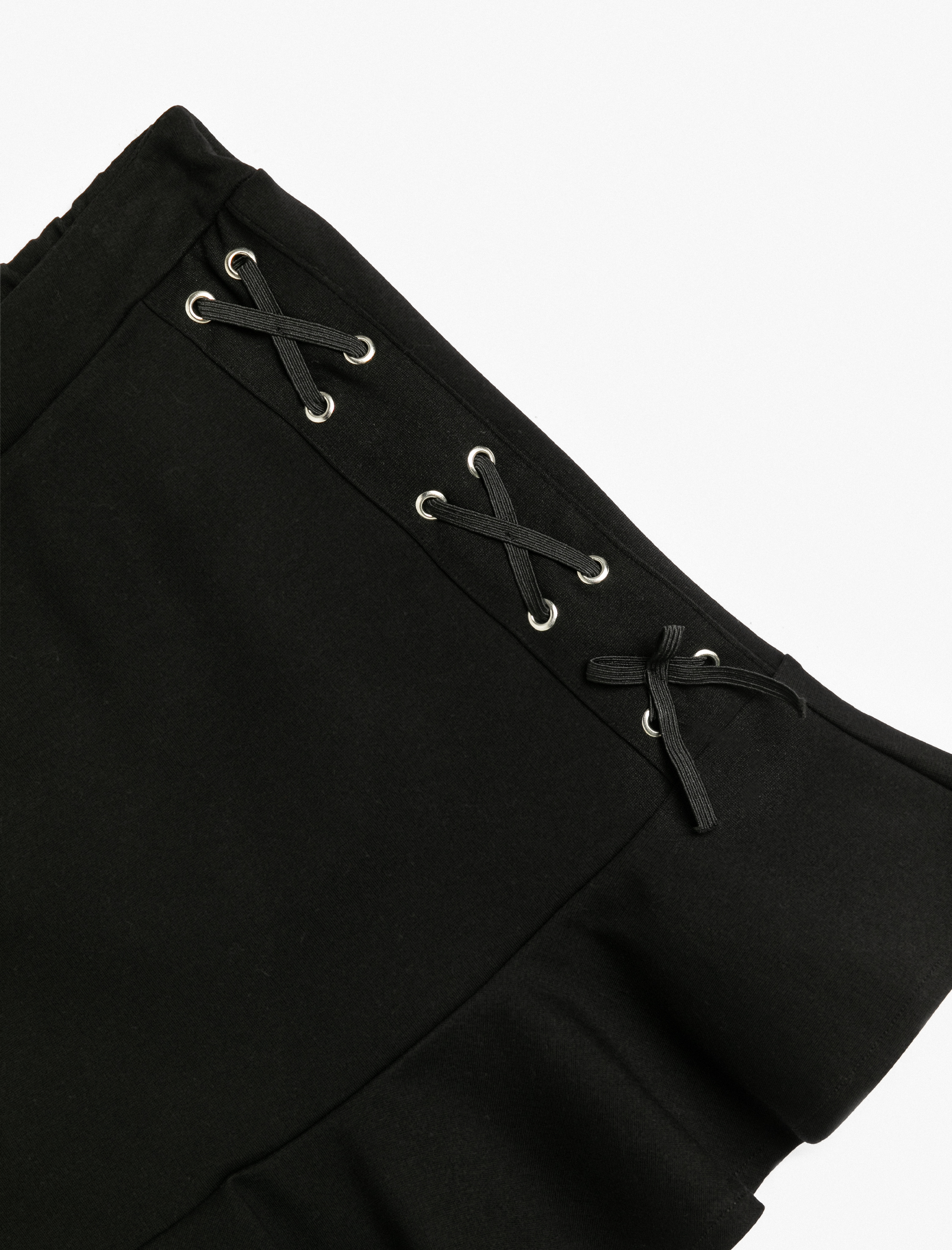  Kız Çocuk Mini Etek Dar Kalıp Volanlı Viskon Kumaş