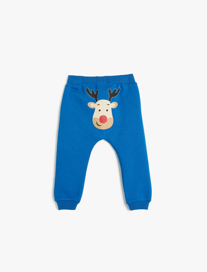 Erkek Bebek Jogger Eşofman Altı Beli Bağlamalı Şardonlu