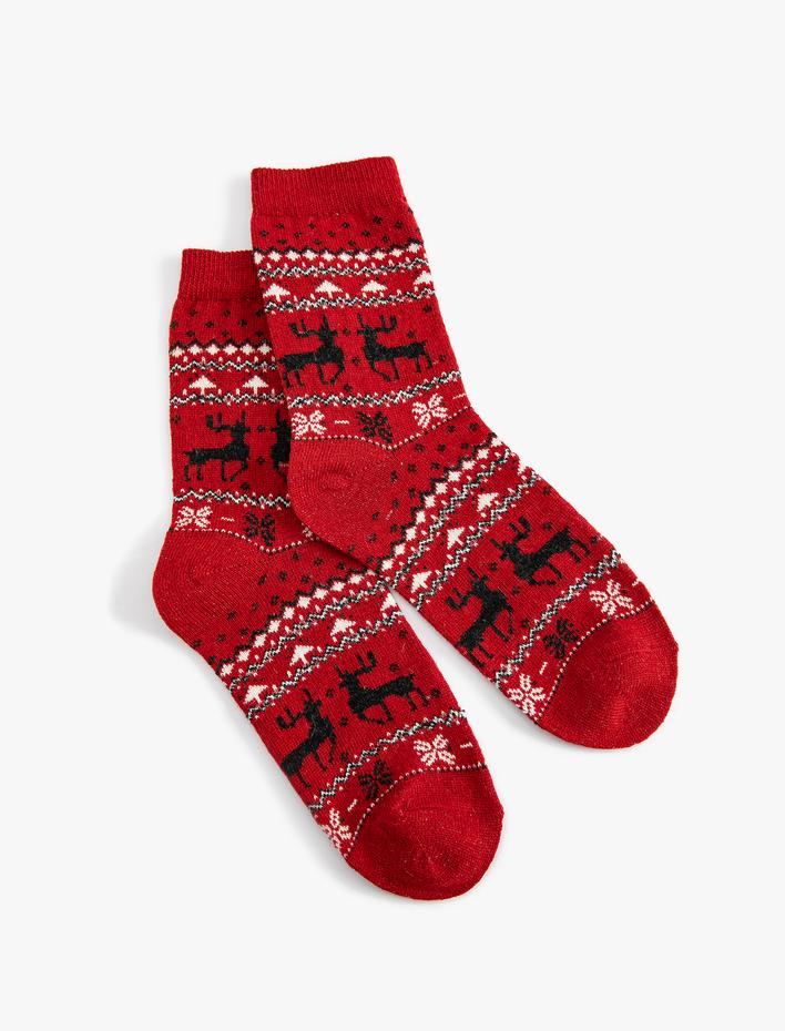 Kadın Desenli Yılbaşı Çorabı