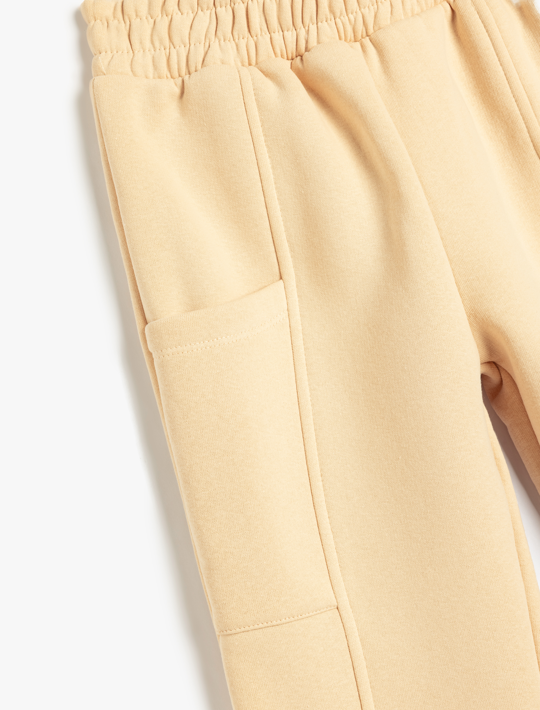  Kız Çocuk Basic Jogger Eşofman Altı Cep Detaylı Beli Lastikli Şardonlu