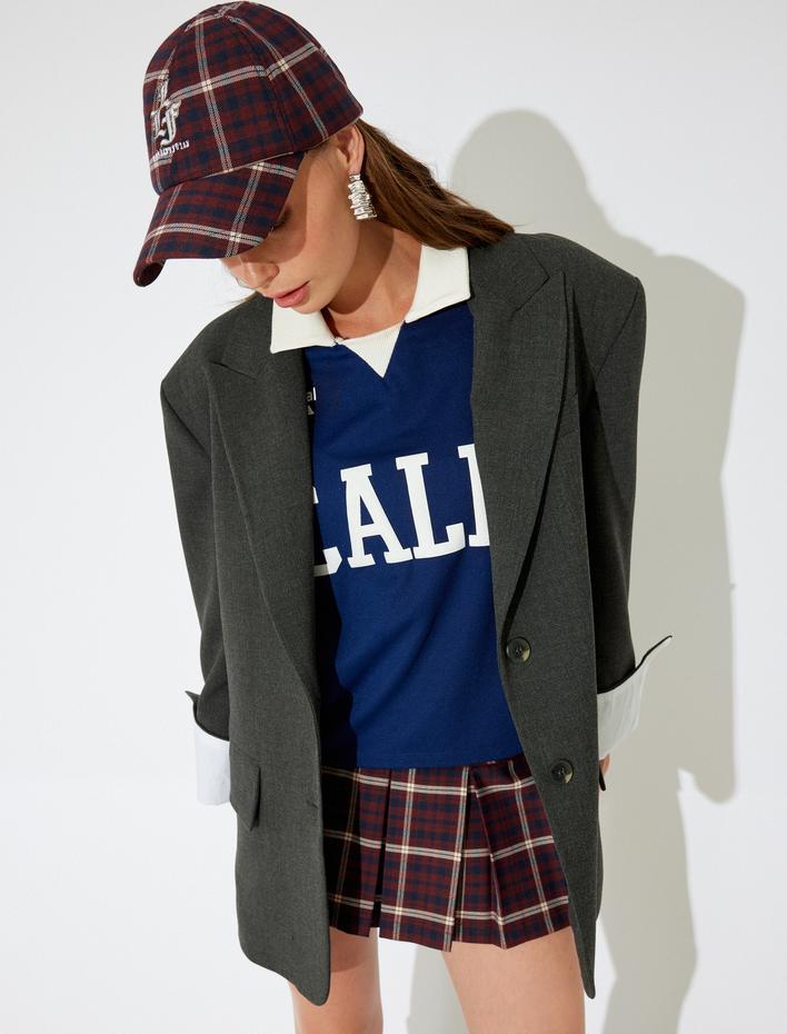  Koton X İnji - Mini Pileli Ekoseli Etek