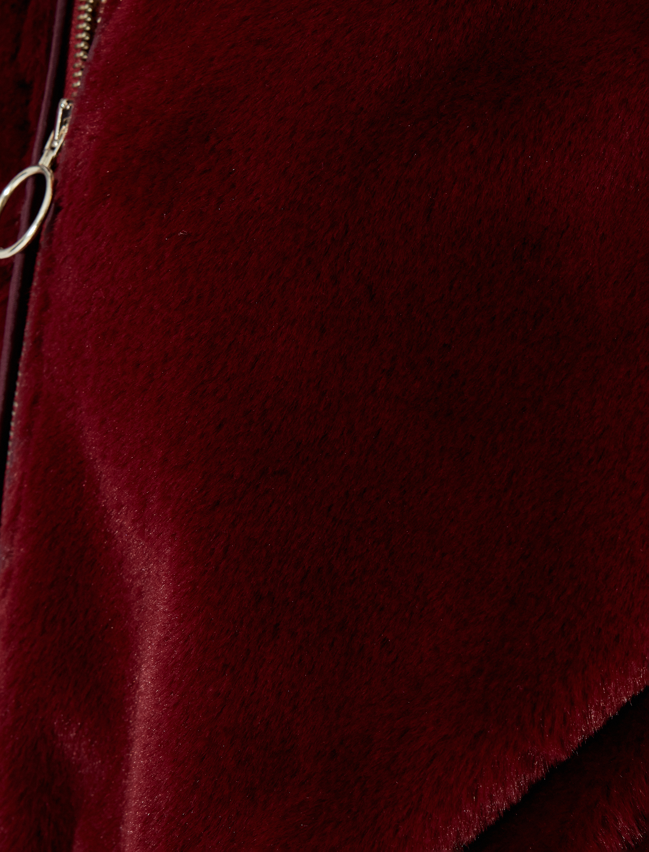   Koton X İnji - Suni Kürk Fermuarlı Kapüşonlu Crop Ceket