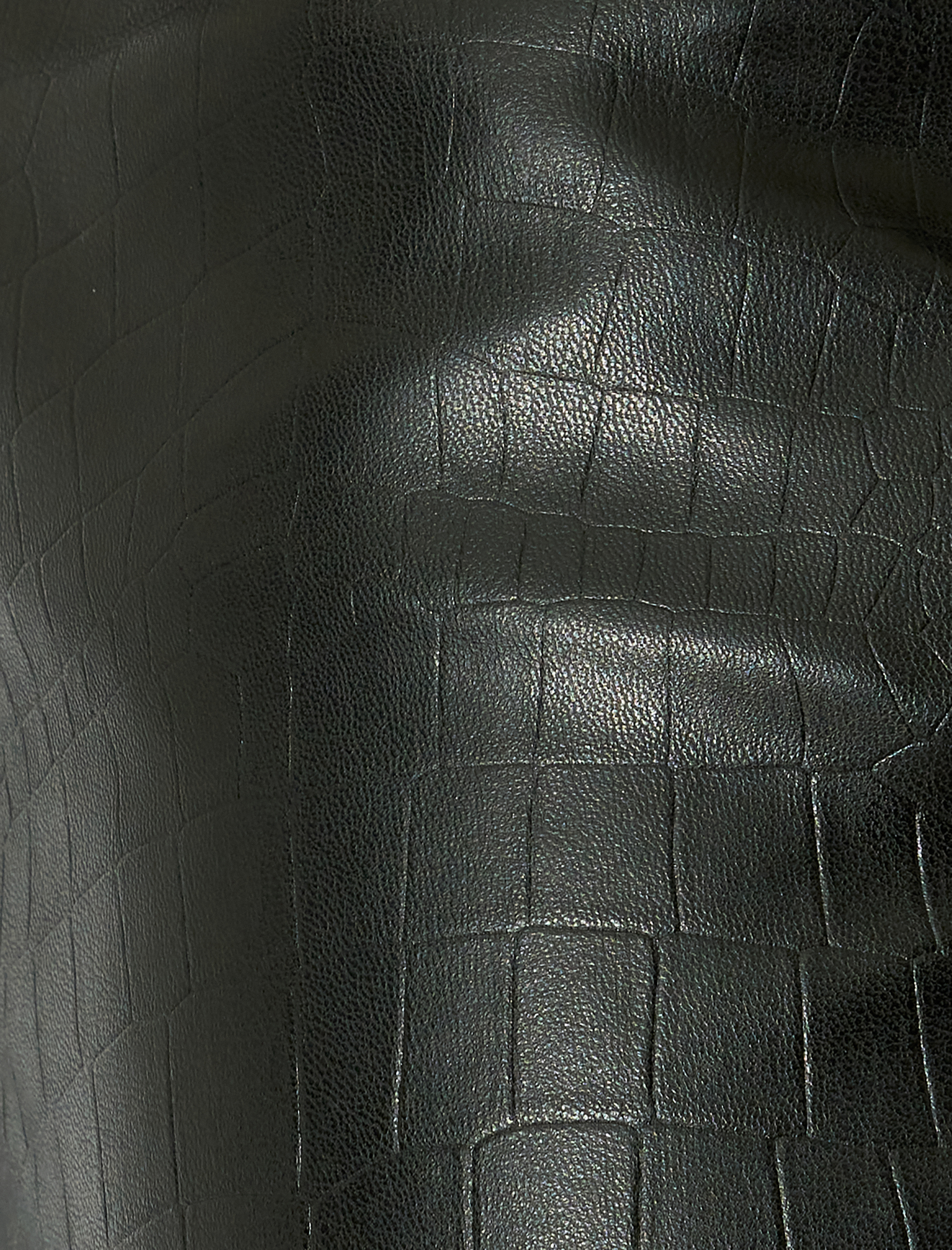 Koton X İnji - Suni Deri Kroko Görünümlü Düğmeli Düz Paça Cepli Pantolon