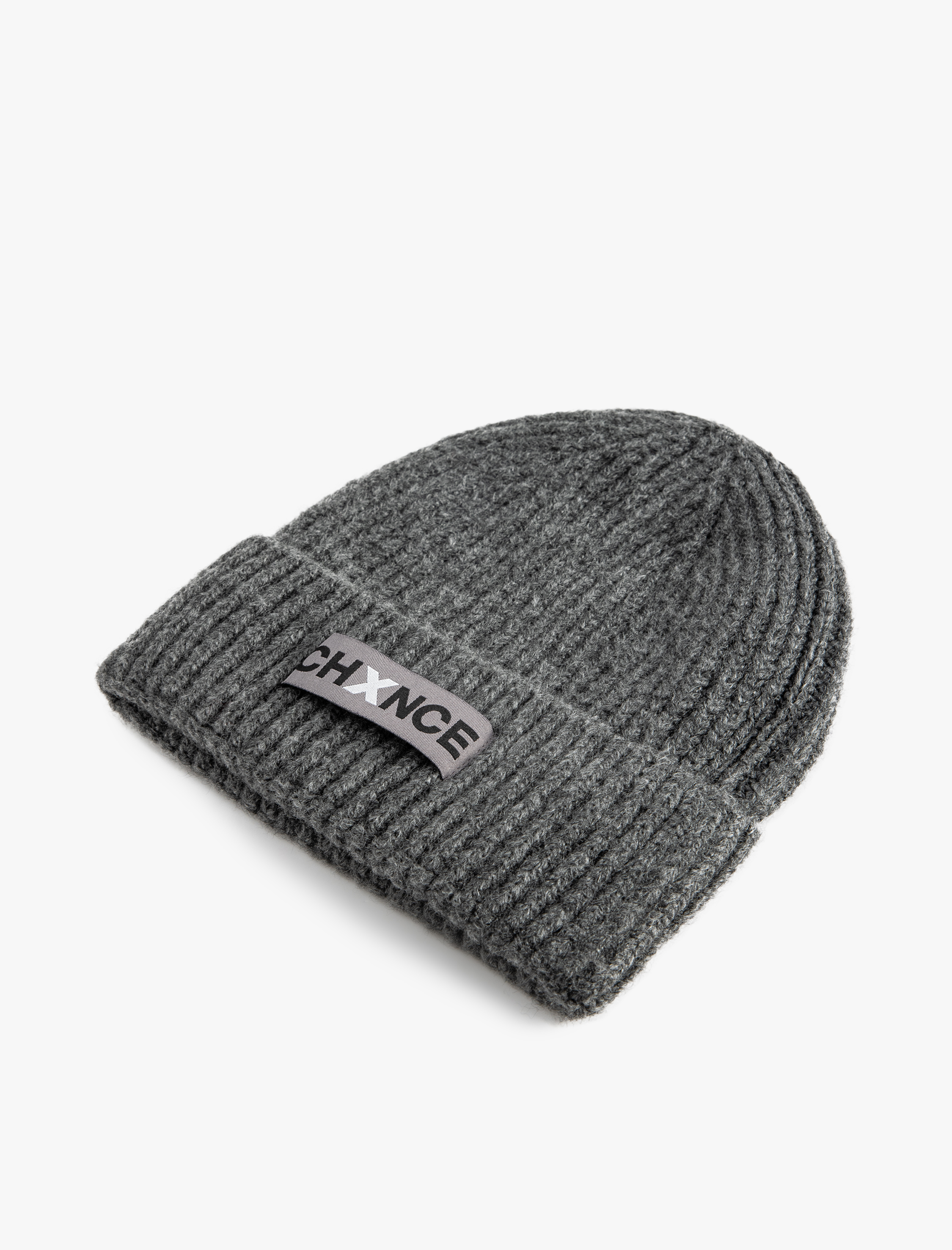  Erkek Katlı Bere Slogan Baskılı Etiket İşlemeli