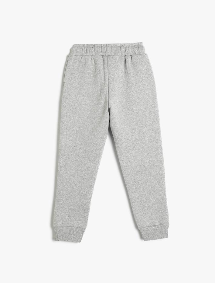 Erkek Çocuk Jogger Eşofman Altı Cep Detaylı Beli Bağlamalı Şardonlu