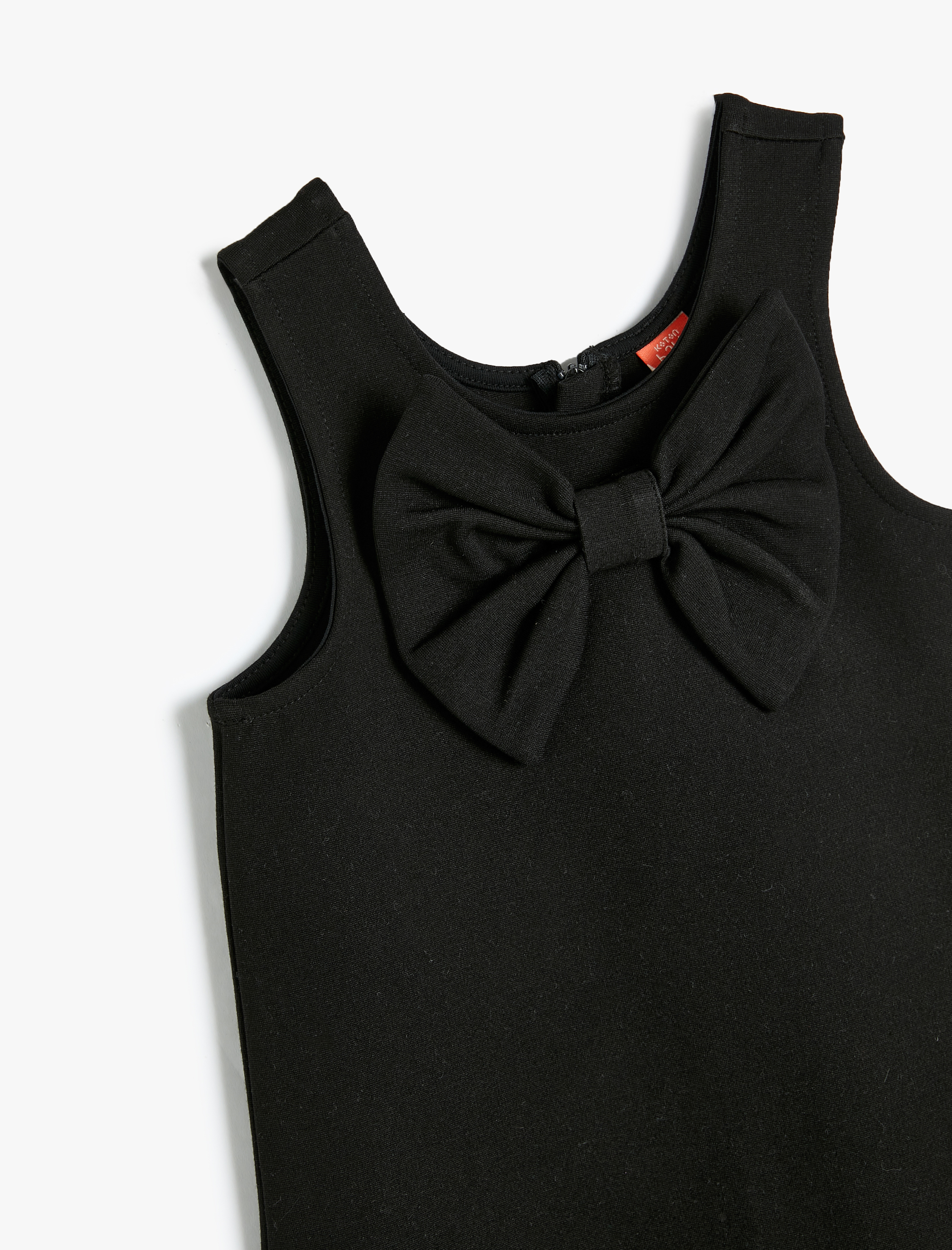  Kız Bebek Yuvarlak Yaka Fiyonk Detaylı Viskon Jile Elbise