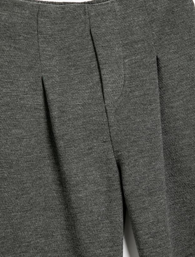 Basic Pantolon Beli Lastikli Pile Detaylı_2
