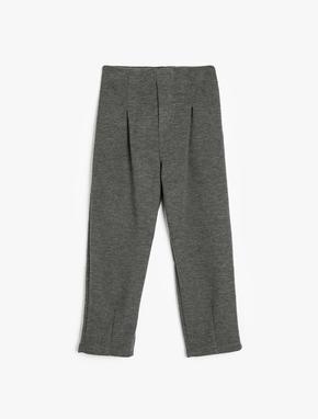 Basic Pantolon Beli Lastikli Pile Detaylı