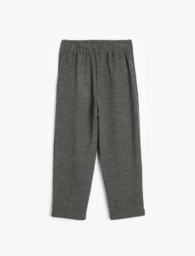 Basic Pantolon Beli Lastikli Pile Detaylı_1