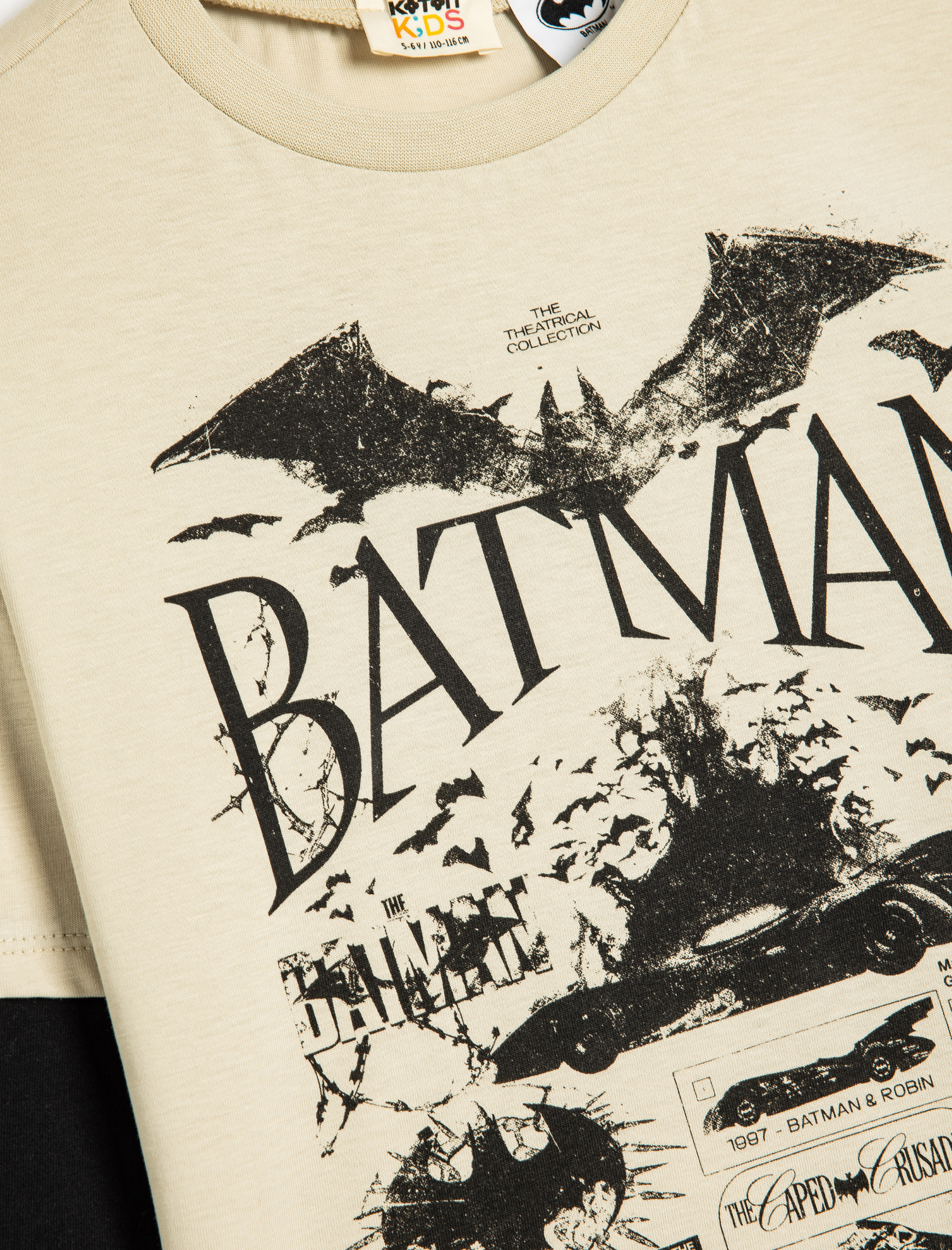 Erkek Çocuk Batman Tişört Lisanslı Uzun Kollu Bisiklet Yaka Pamuklu