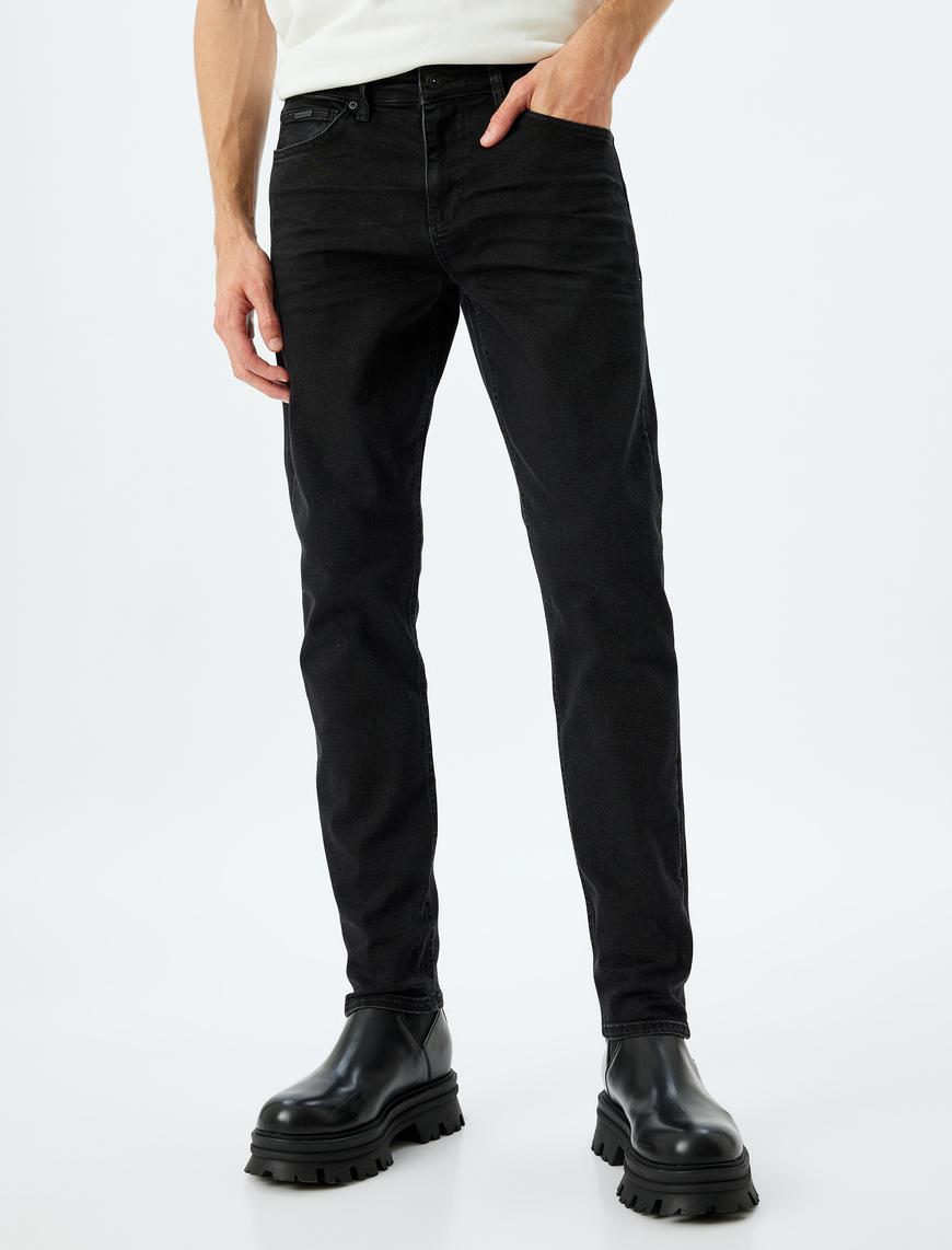   Normal Bel Pamuklu Slim Fit Jean Pantolon - Brad Jean