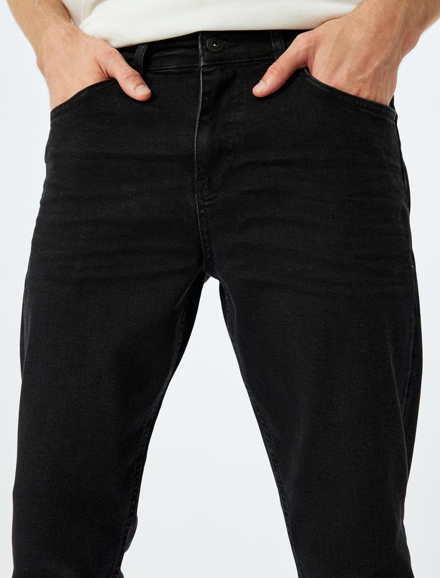   Normal Bel Pamuklu Slim Fit Jean Pantolon - Brad Jean