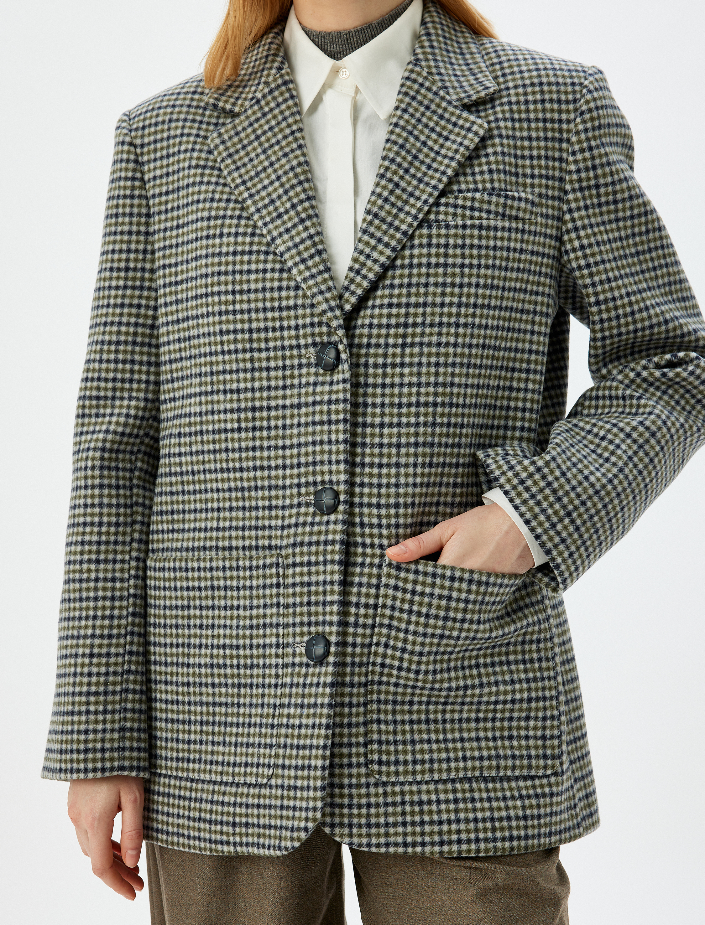   Cepli Kruvaze Oversize Blazer Ceket