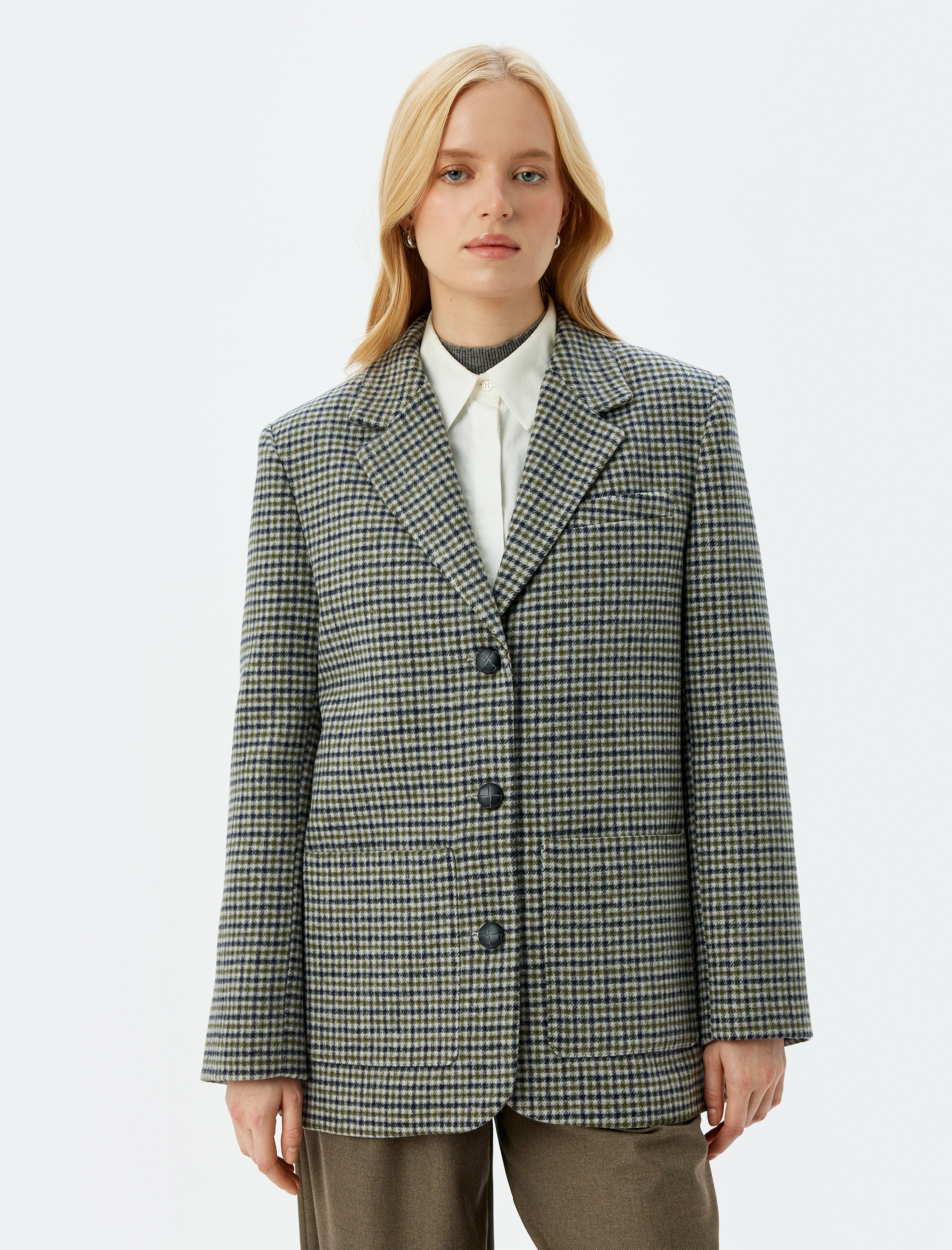   Cepli Kruvaze Oversize Blazer Ceket
