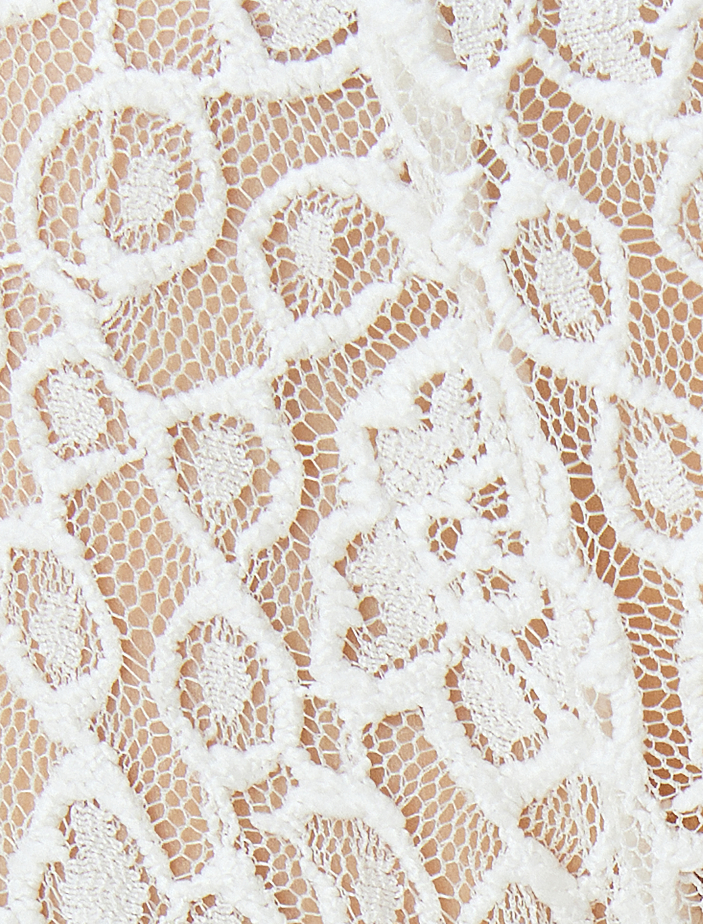   Dantelli V Yaka Fırfırlı İspanyol Kol Crop Bluz