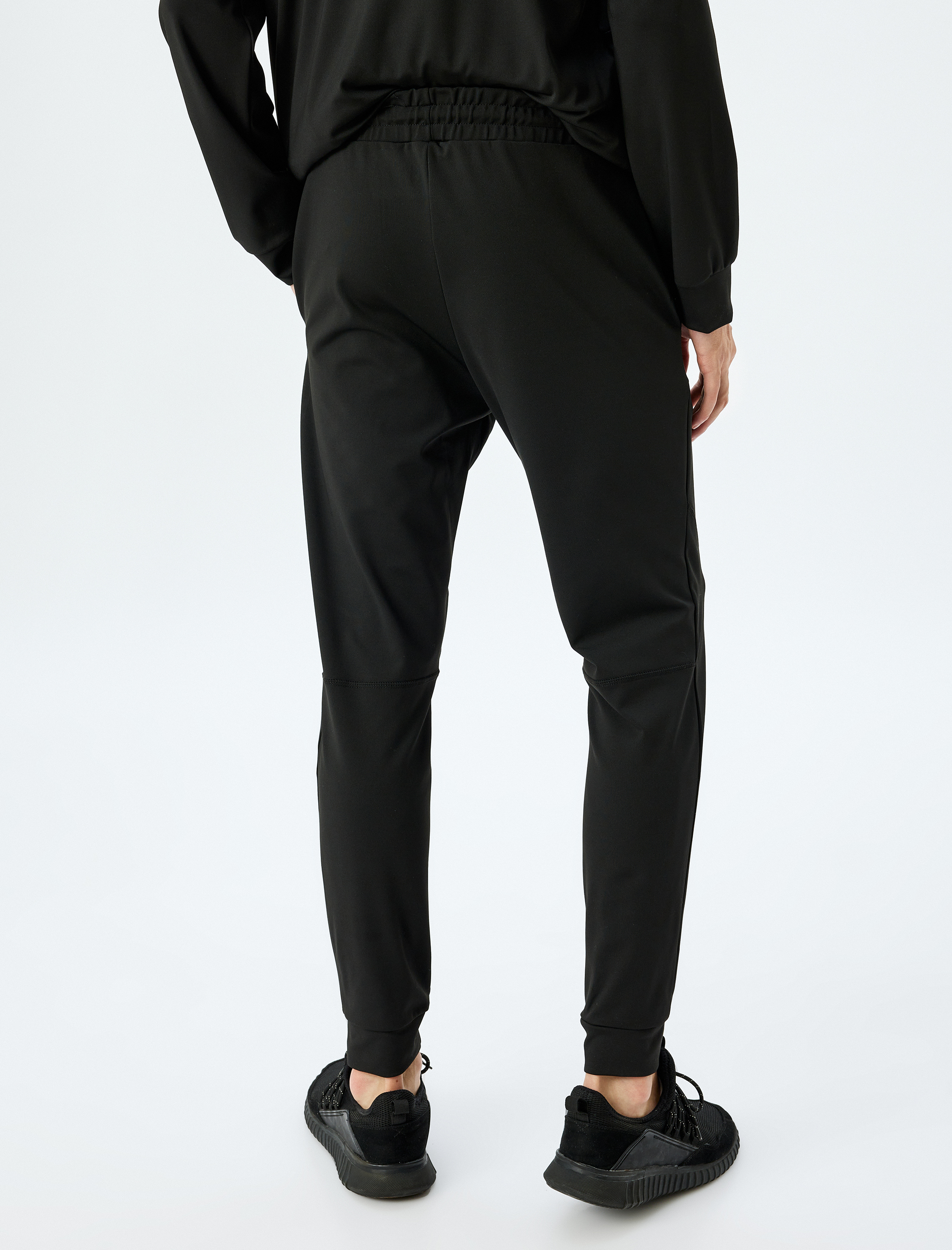 Beli Bağcıklı Slogan Baskılı Cepli Jogger Spor Eşofman Altı