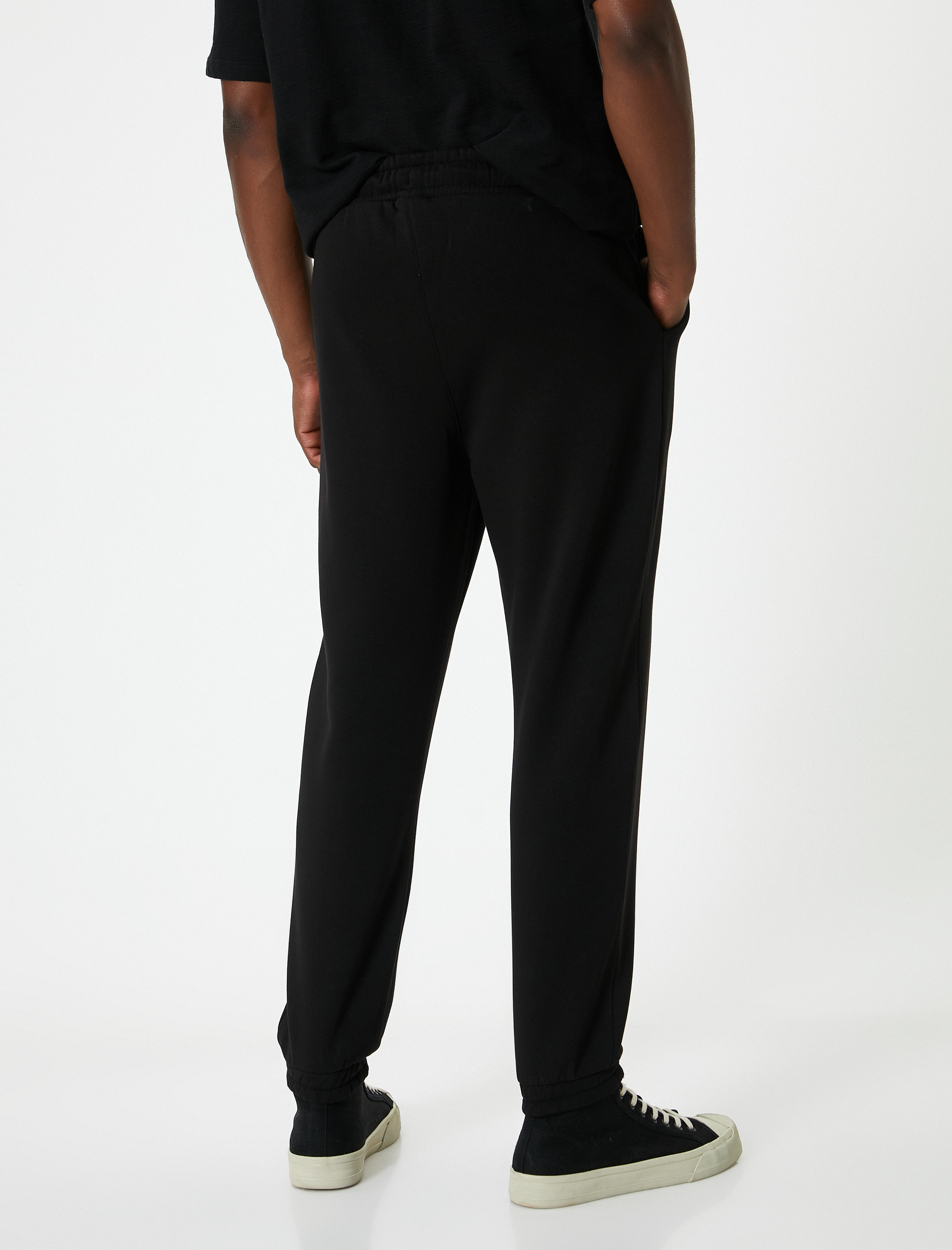   Beli Bağcıklı Cep Detaylı Şardonlu Jogger Kışlık Eşofman Altı